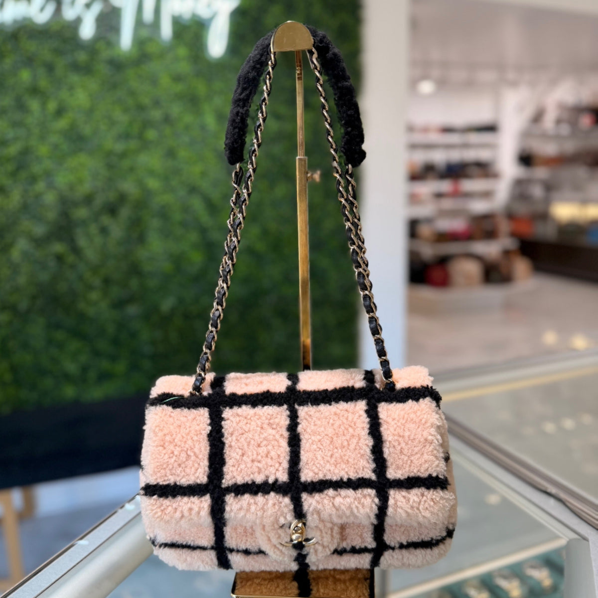 Chanel Single Flap Bag - Fluffy Shearling Tartan (2021+)