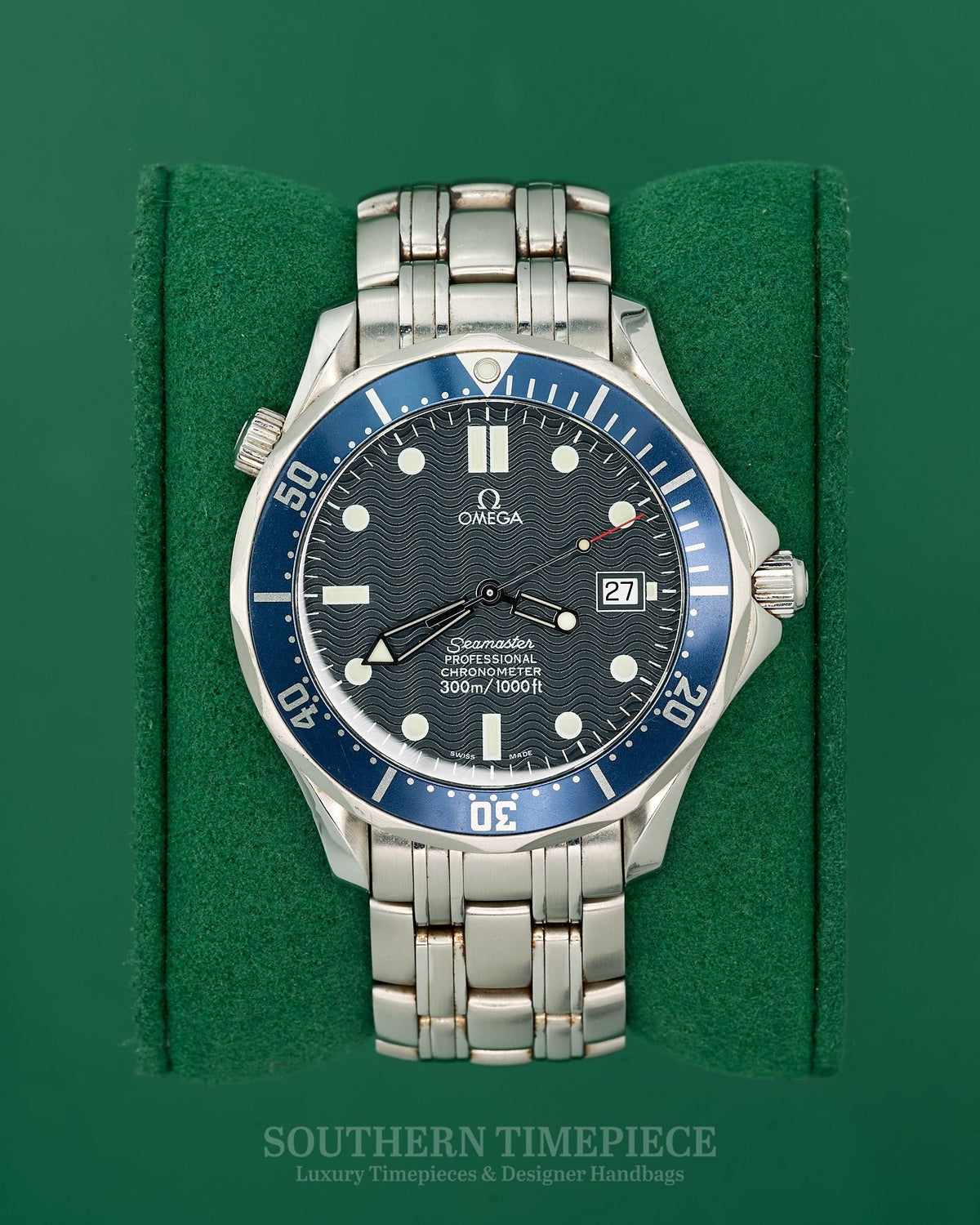 41mm Omega Seamaster James Bond with Blue Dial and Bezel in Stainless Steel (Ref: 2531.80.00)(Year: ~1993-2006)