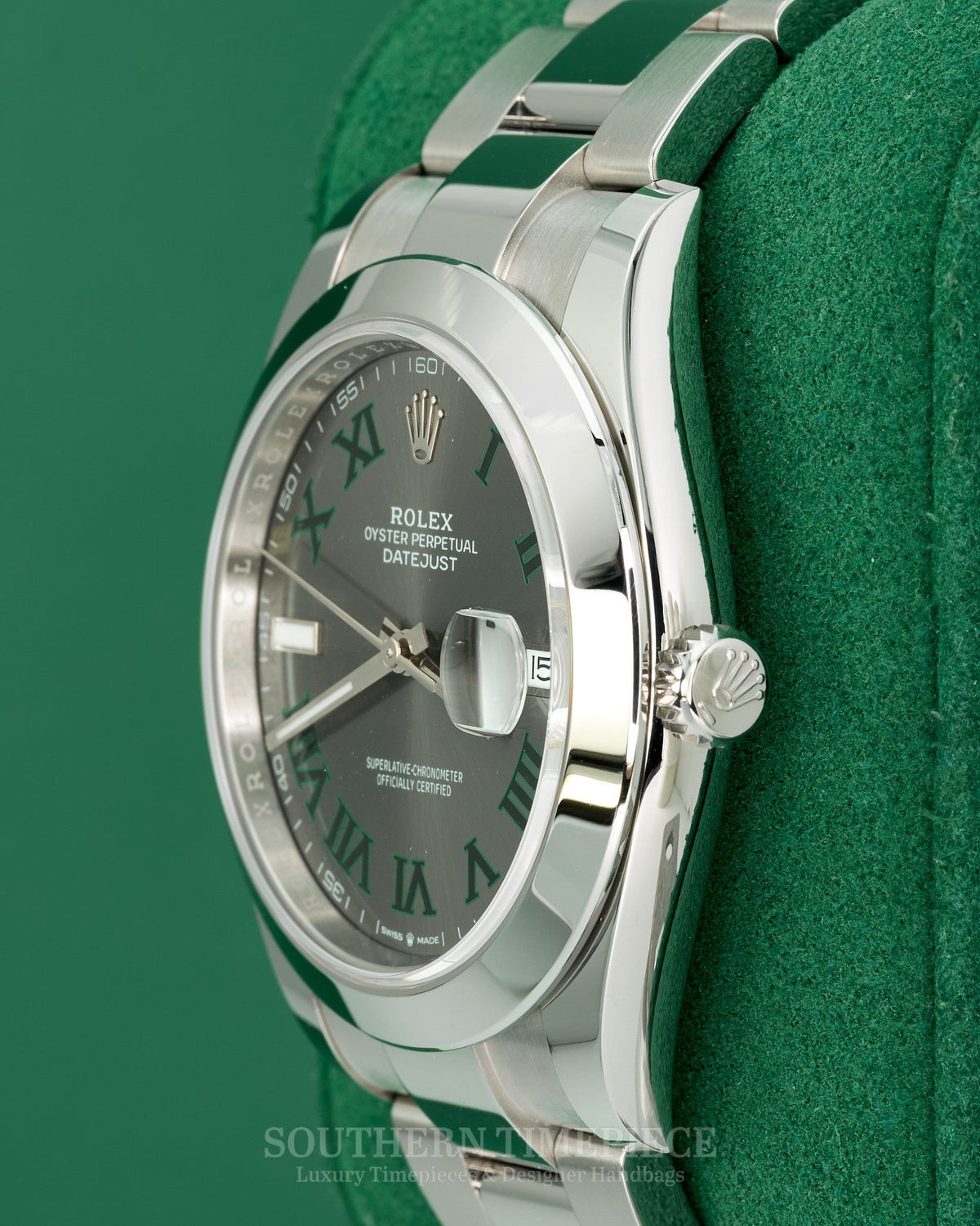 Brand New 2026 41mm Rolex Datejust "Wimbledon" in Stainless Steel on Oyster Bracelet (Ref: 126300)(Year: 2026)(Box & Papers)