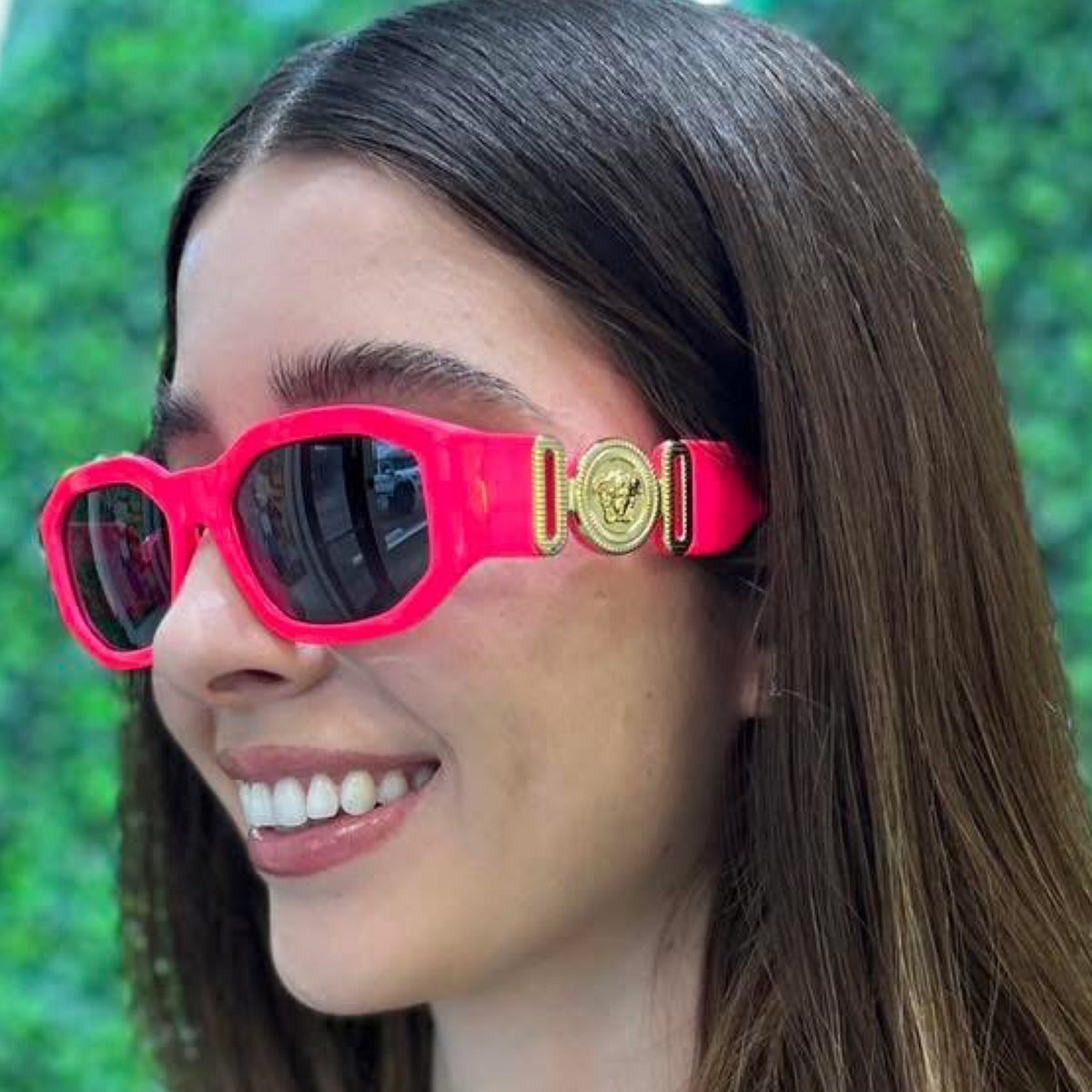 Versace Medusa Biggie Sunglasses - Neon Pink