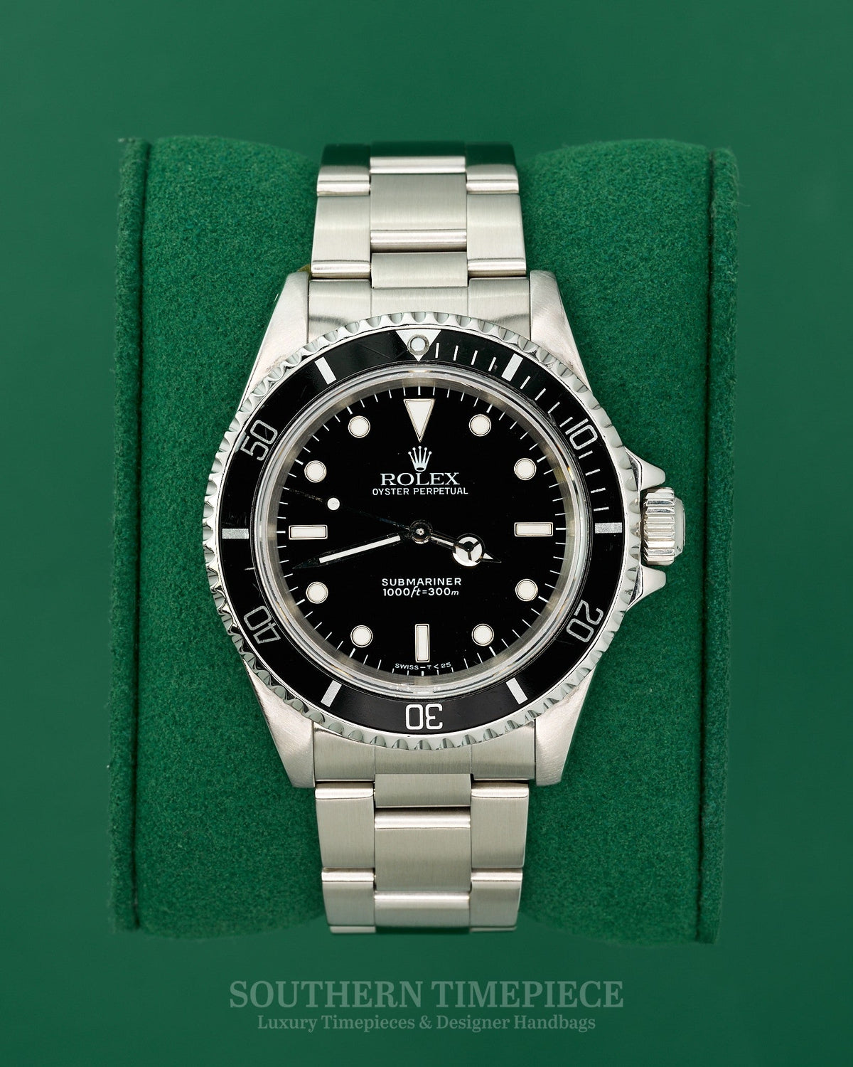 40mm Rolex Submariner No Date with Black Dial and Bezel in Stainless Steel on Oyster (Ref: 14060)(Year: 1991)