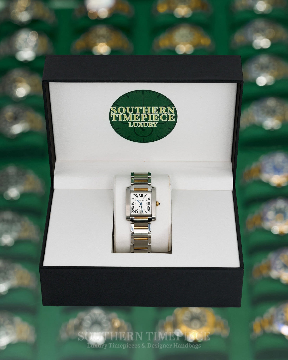 36mm Cartier Tank Francaise Large in 18kt Yellow Gold and Stainless Steel (Ref: W51005Q4)
