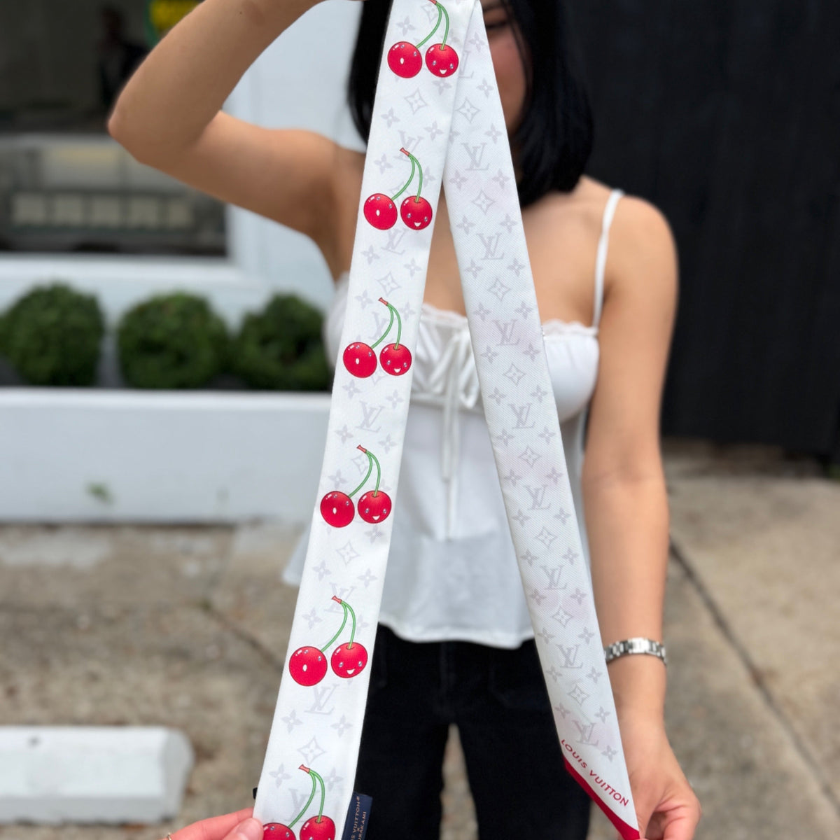 Louis Vuitton x Takashi Murakami Cerises Bandeau - Monogram Silk