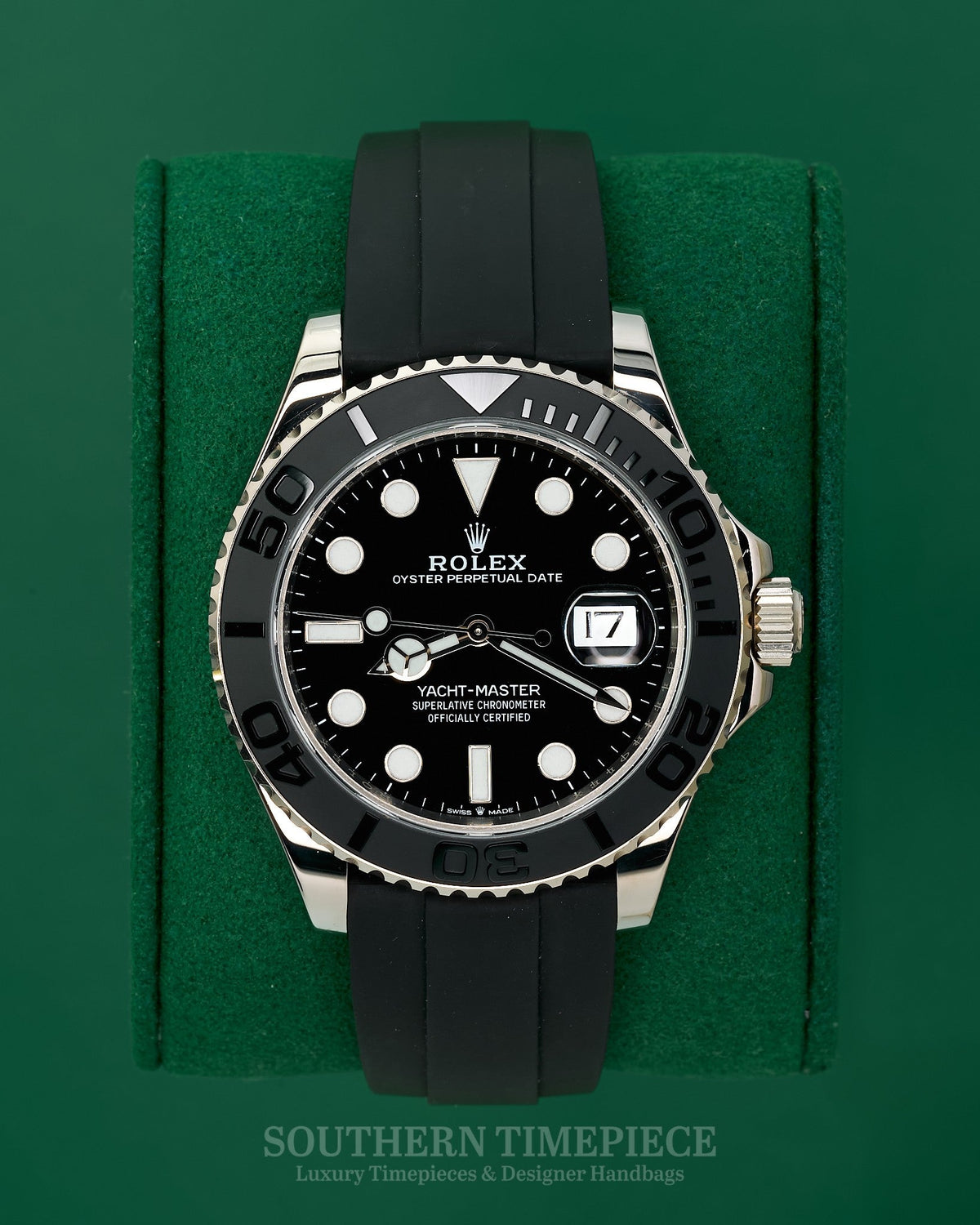 42mm Rolex Yacht-Master in Solid 18kt White Gold on Oysterflex (Ref: 226659)(Year: 2021)(Box & Papers)