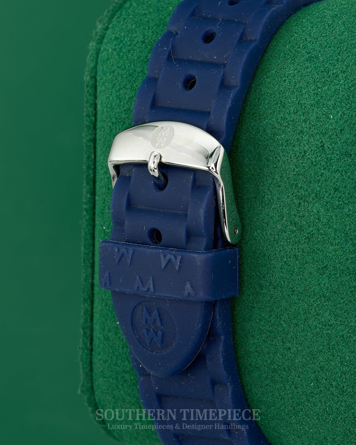Michele Jelly Bean Tahitian Watch w/ Navy Silicone Band