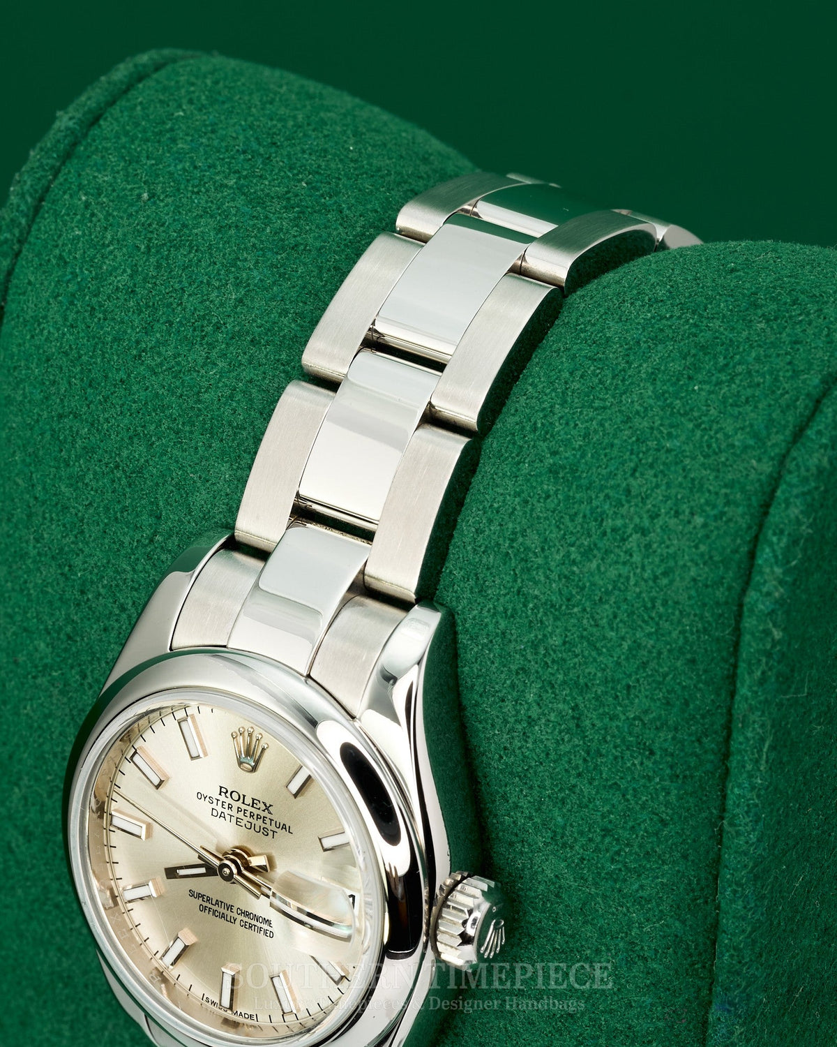 26mm Rolex Datejust with Silver Stick Dial in Stainless Steel on Oyster (Ref: 179160)(Year: 2016)(Box & Papers)