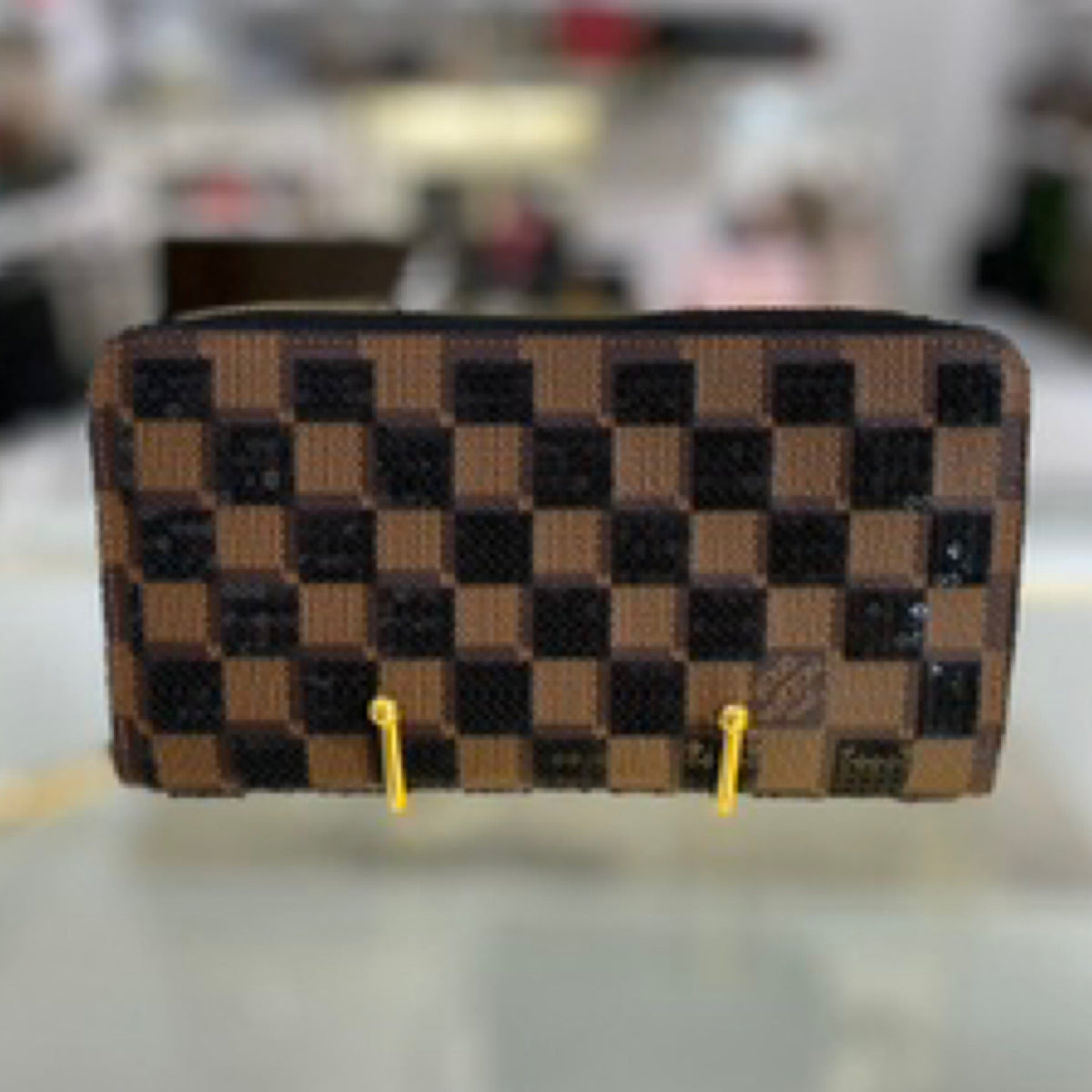 Louis Vuitton Limited Edition Paillettes Zippy Wallet - Sequin & Damier Ebene Canvas