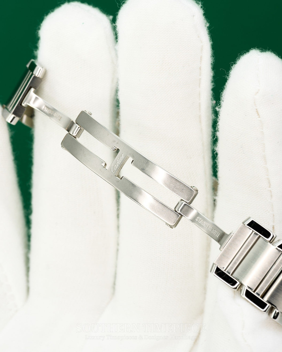 25mm Cartier Tank Francaise Small with White Roman Numeral Dial & Custom Natural Diamond Bezel (Ref: W51008Q3)(2000's-2010's)