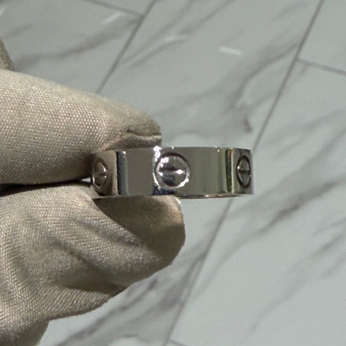 Cartier Love Ring, Classic Model - 18kt White Gold (Size 55 / 7)