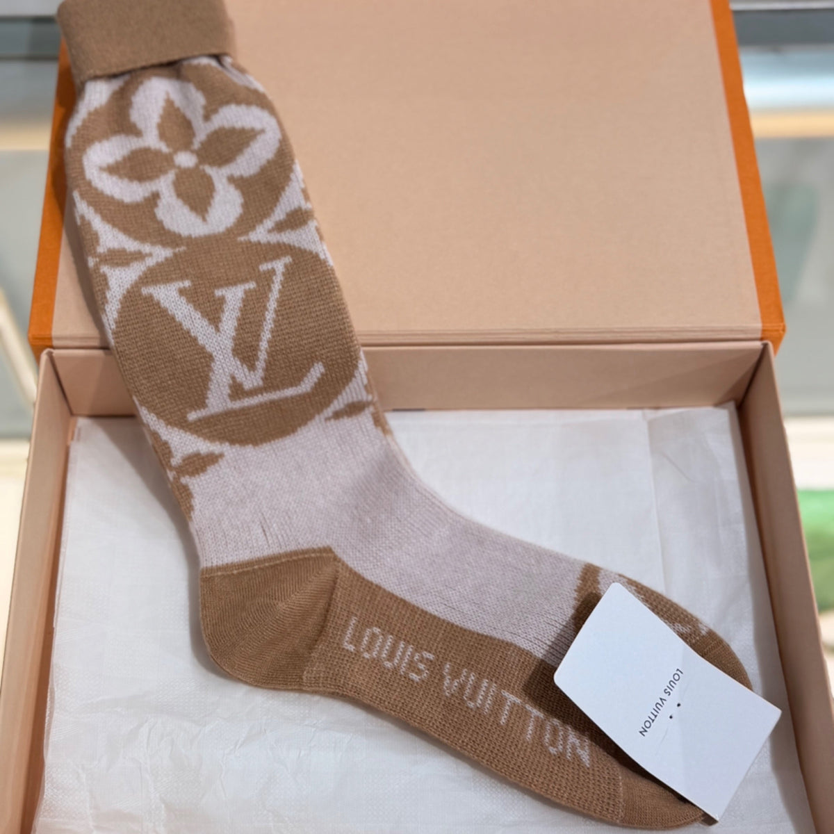 Louis Vuitton Medallion Socks - Cashmere Blend (Size Medium)