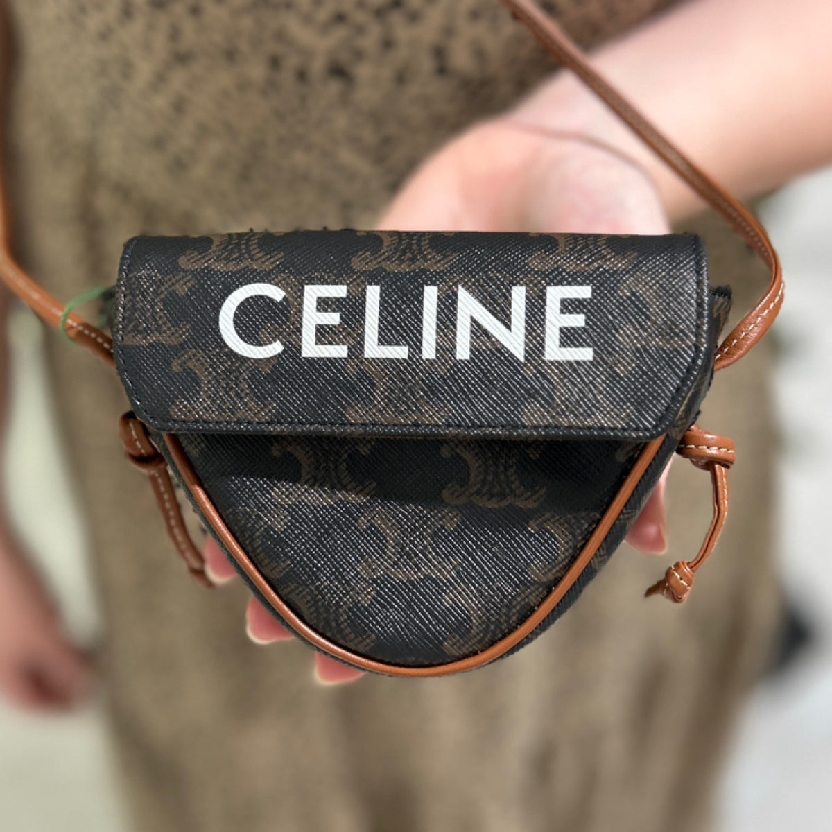 Celine Mini Logo Triomphe Crossbody Bag