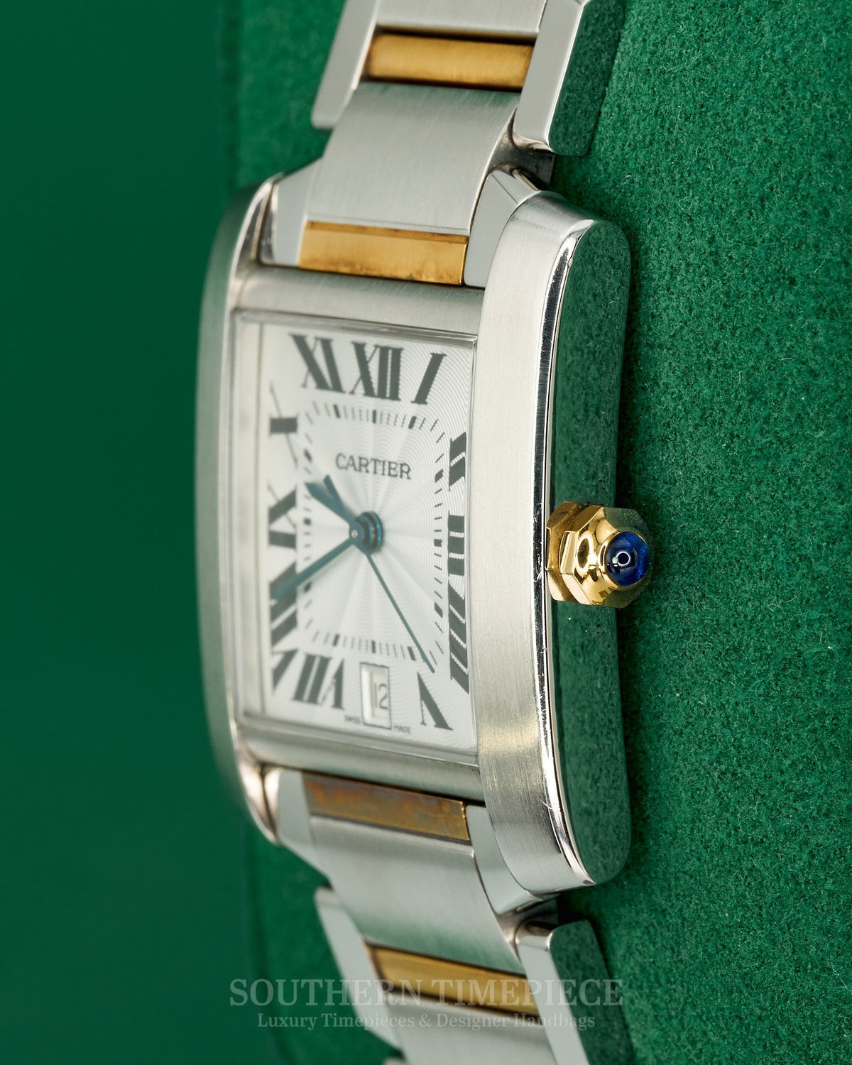 36mm Cartier Tank Francaise Large in 18kt Yellow Gold and Stainless Steel (Ref: W51005Q4)