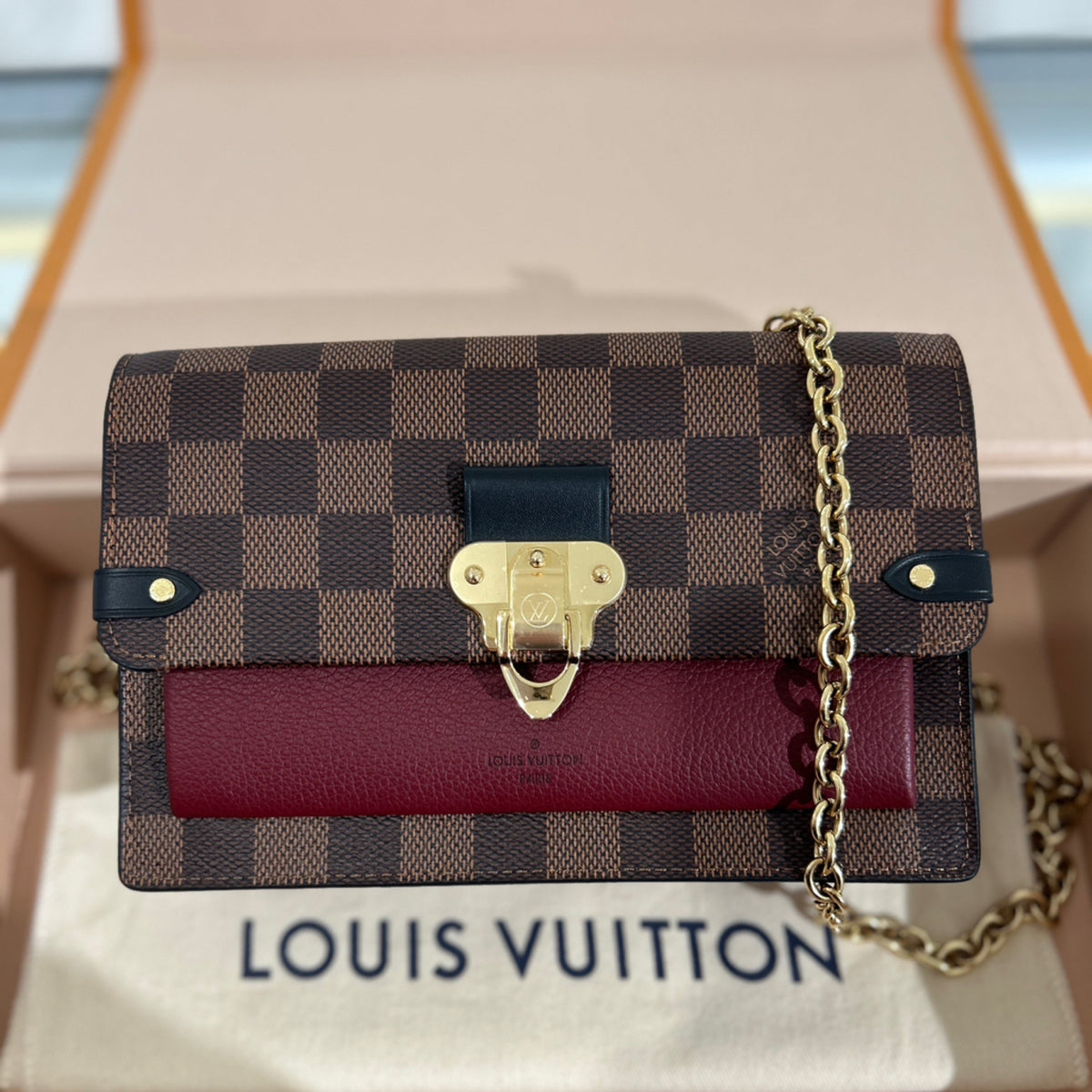 Louis Vuitton Vavin Chain Wallet - Damier Ebene Canvas
