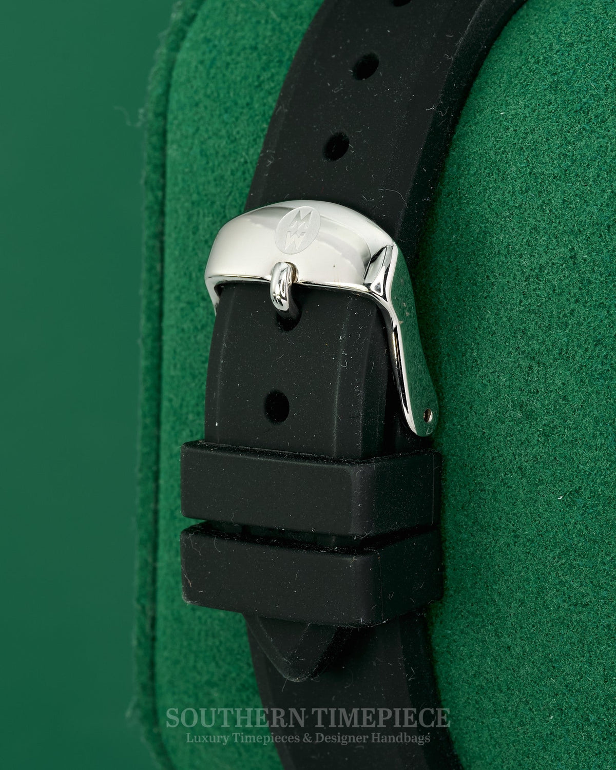 Michele Cape Watch w/ Black Silicone Band