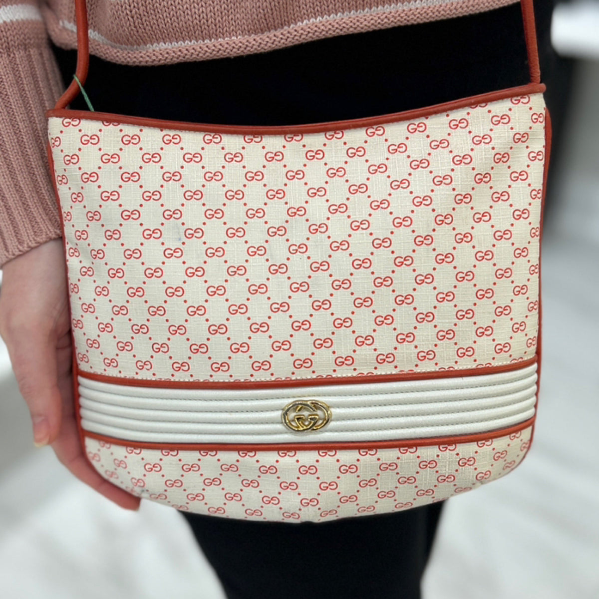 Gucci Vintage Crossbody - White GG Canvas