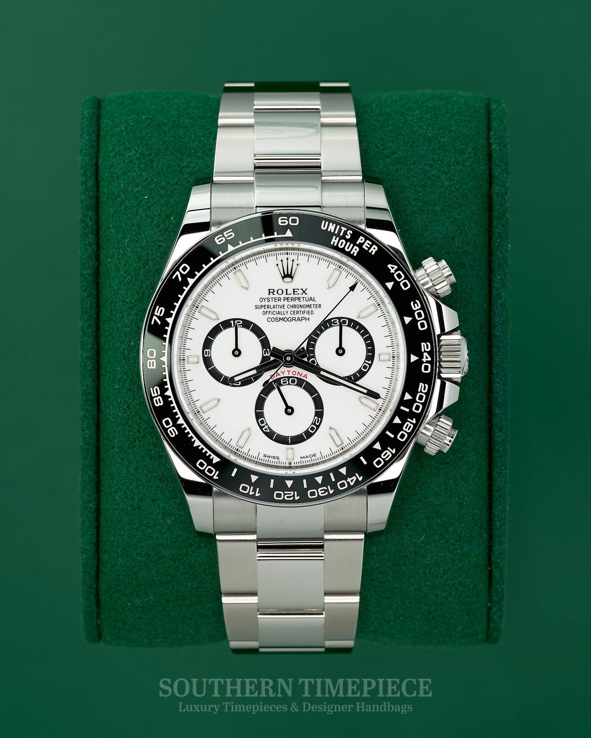 Brand New 2026 40mm Rolex Daytona "Panda" in Stainless Steel with White Dial and Black Ceramic Bezel (Ref: 126500LN)(Year: 2026 New)(Box & Papers)