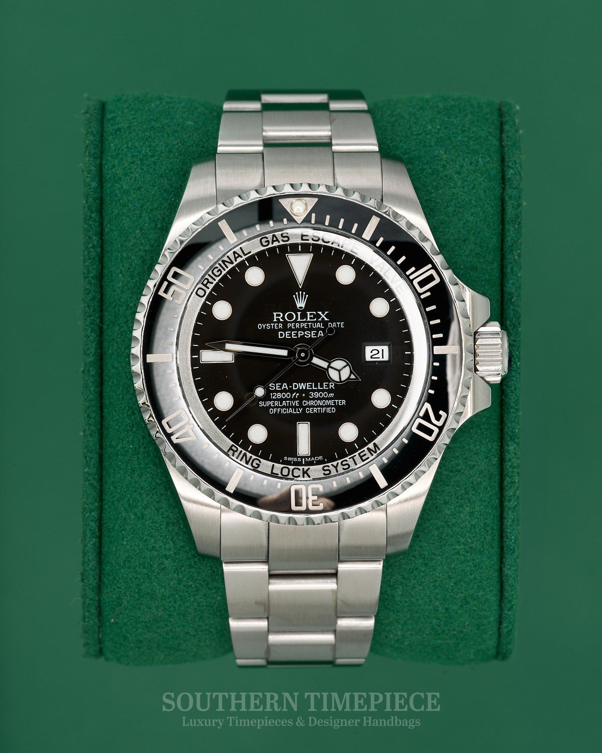 44mm Rolex Deepsea Sea-Dweller in Stainless Steel with Black Dial and Bezel (Ref: 116660)(Year: 2013)(Box & Papers)(SKU: 443717J)