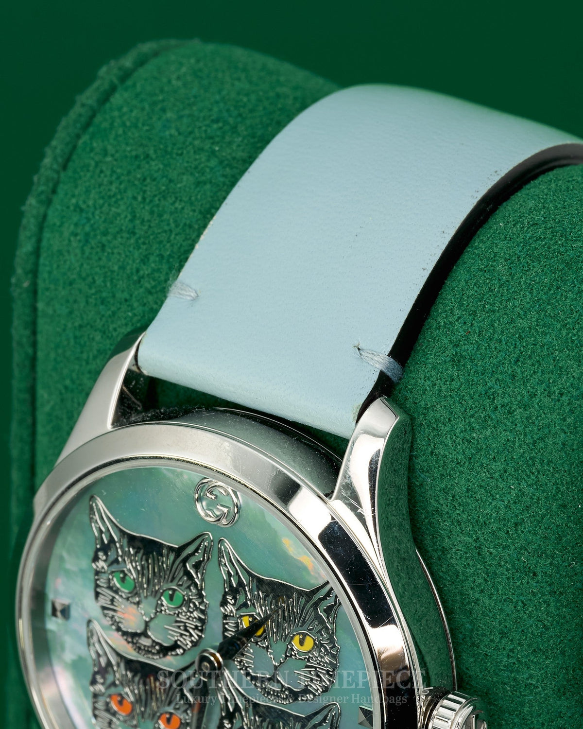 Gucci G-Timeless Contemporary Cats - Stainless Steel & Leather Strap Watch