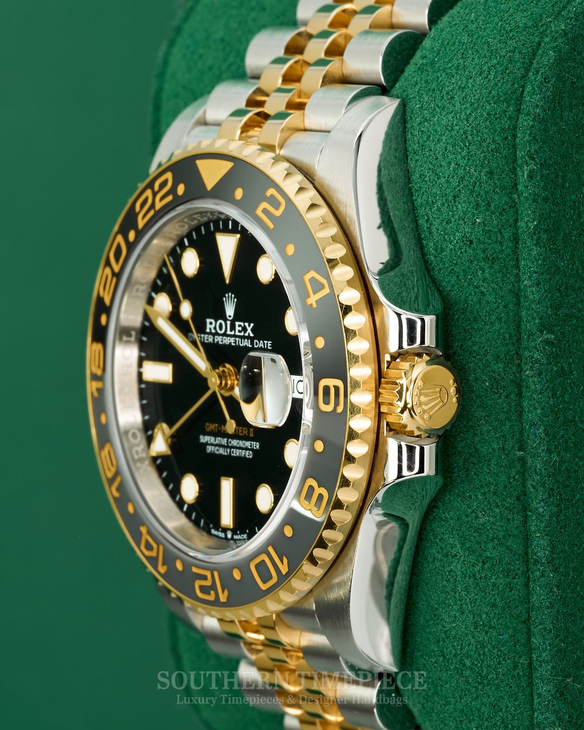 40mm Rolex GMT-Master II "GRNR" 18kt Yellow Gold and Stainless on Jubilee featuring a Grey and Black Bezel (Ref: 126713GRNR)(Year: 2024)(Box & Papers)