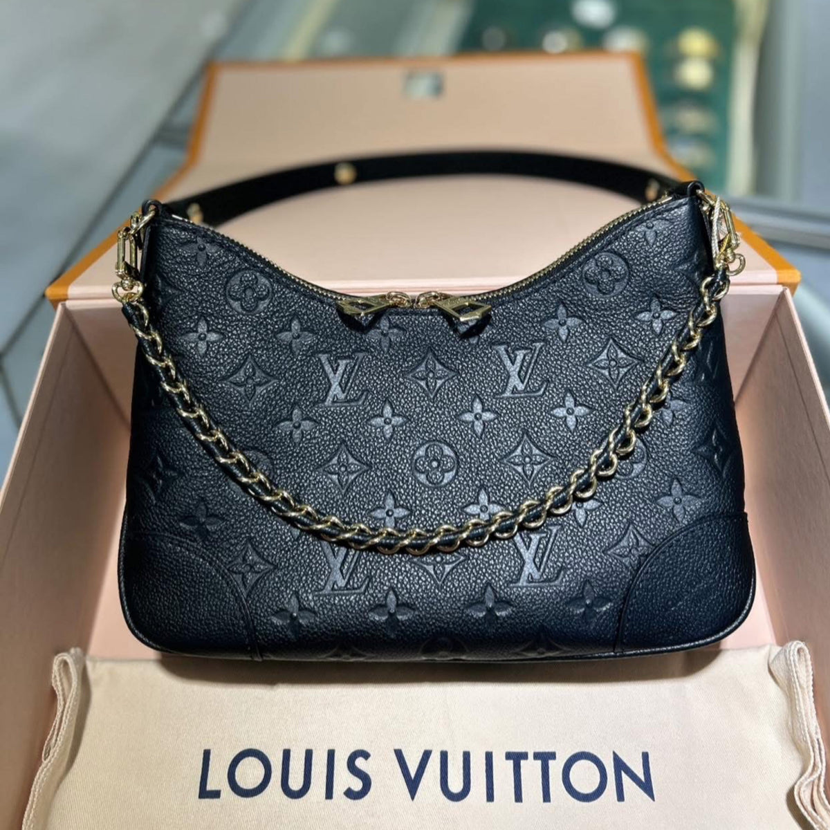 Louis Vuitton Boulogne PM - Black Monogram Empreinte Leather