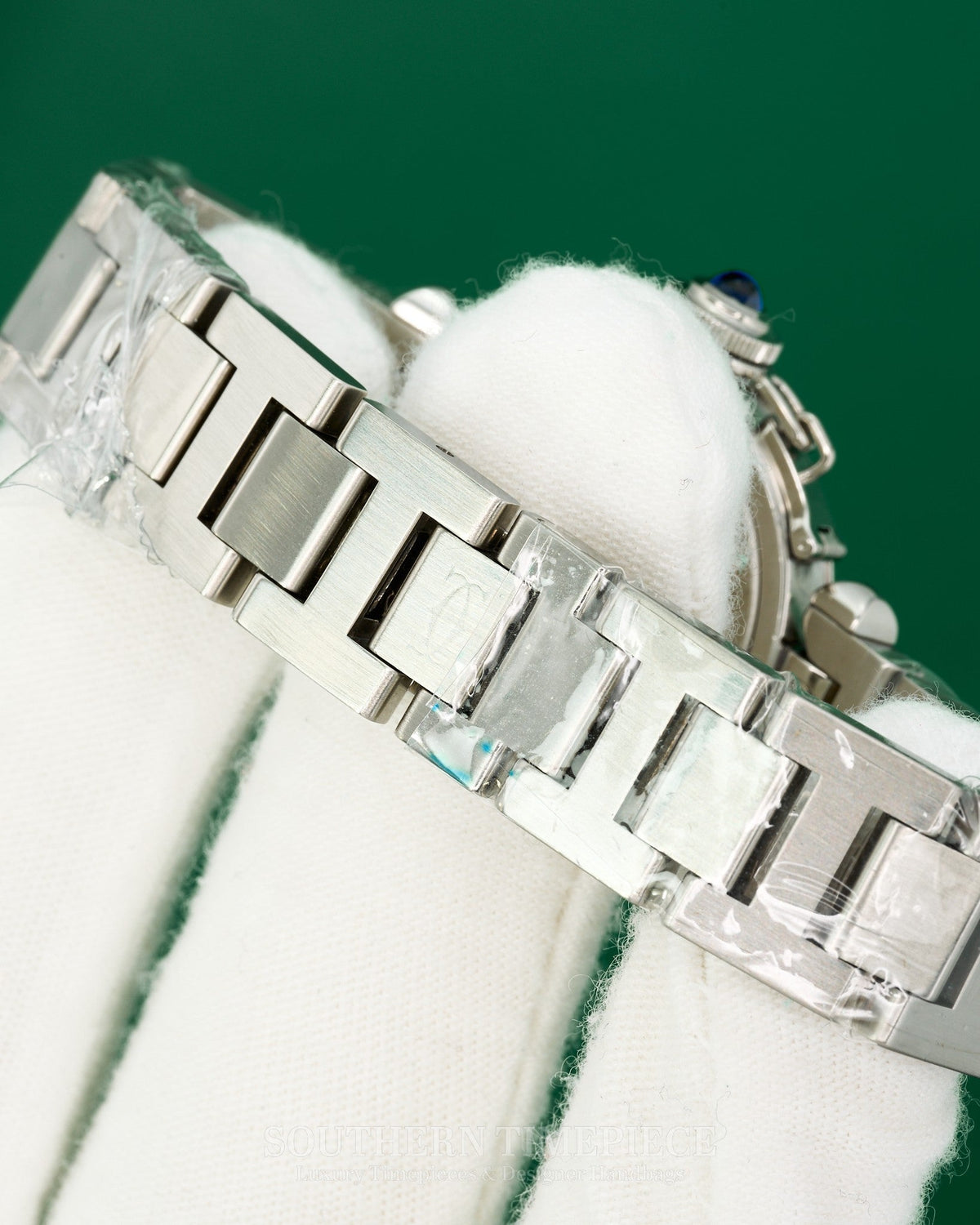 27mm Cartier Pasha Small Size in Stainless Steel with Custom Diamonds (Ref: W3140007)