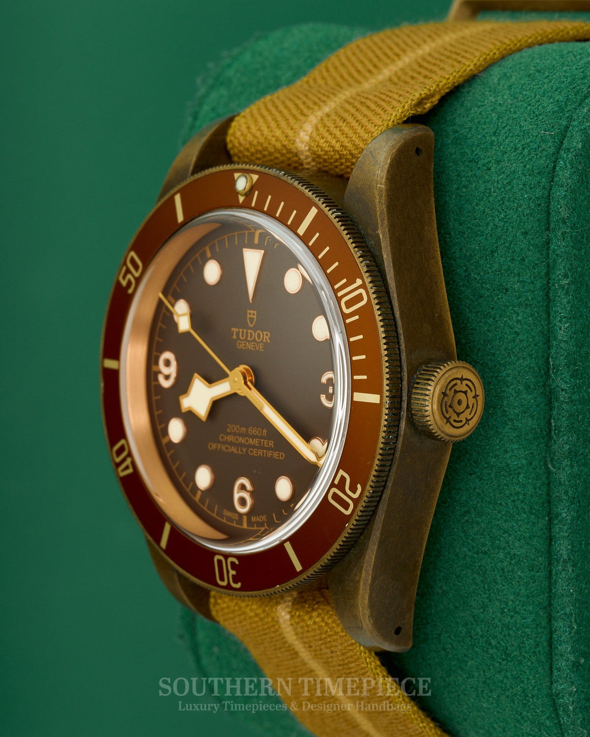 43mm Tudor Black Bay Bronze in Aluminum Bronze Coated Case on Brown Leather (Ref: 79250BM)(Year: 2017)(Box & Papers)