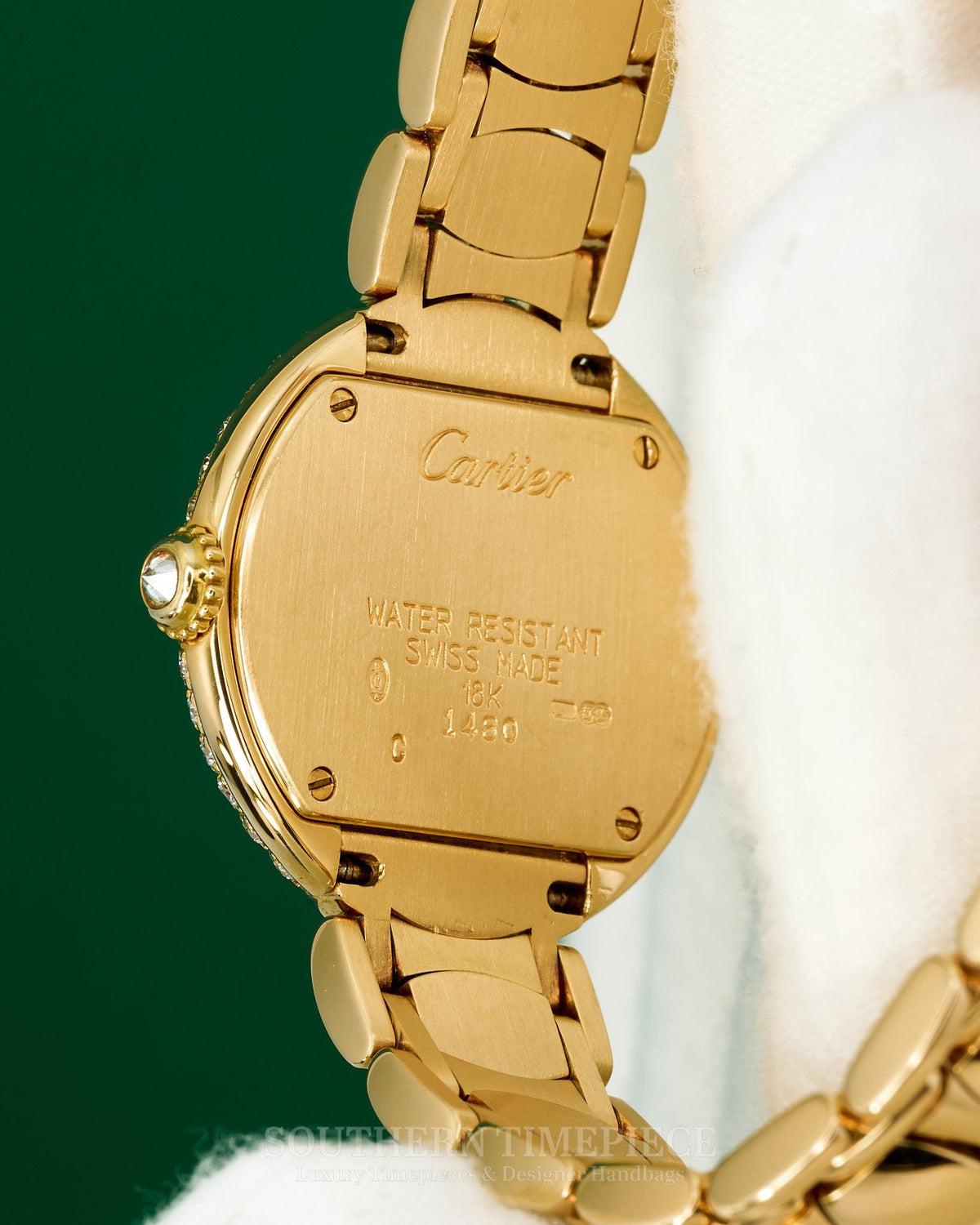 26mm Cartier Ellipse Watch Small in Solid 18kt Yellow Gold with Diamonds (Ref: W15047L8)(RARE)