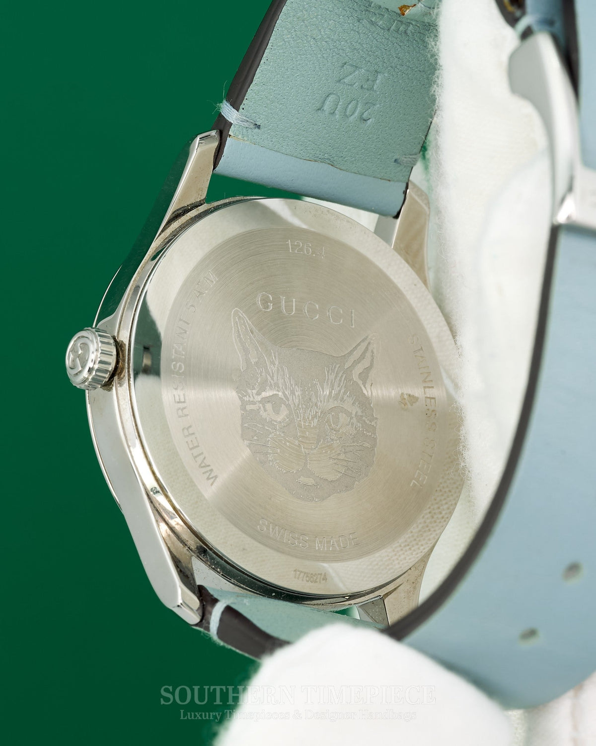 Gucci G-Timeless Contemporary Cats - Stainless Steel & Leather Strap Watch