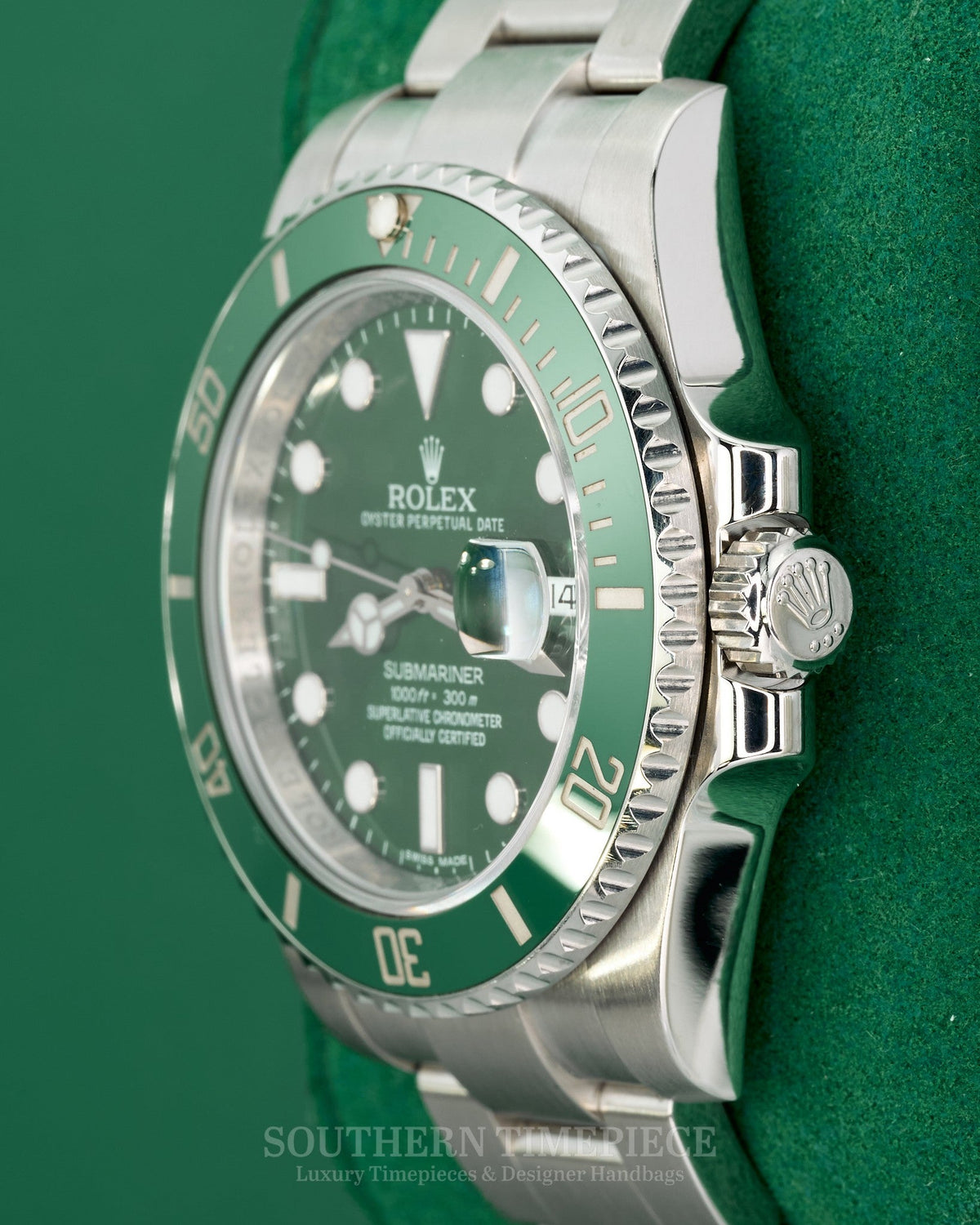 40mm Rolex Submariner "Hulk" in Stainless Steel (Ref: 116610LV)(Year: 2011)(Box & Papers)