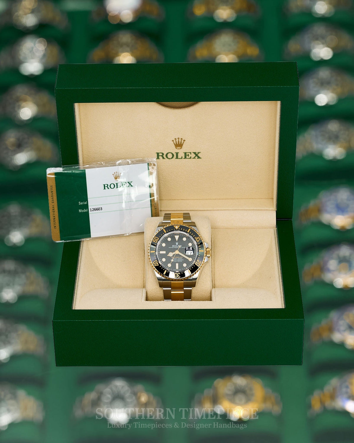 43mm Rolex Sea-Dweller in 18kt Yellow Gold and Stainless Steel (Ref: 126603)(Year: 2019)(Box & Papers)