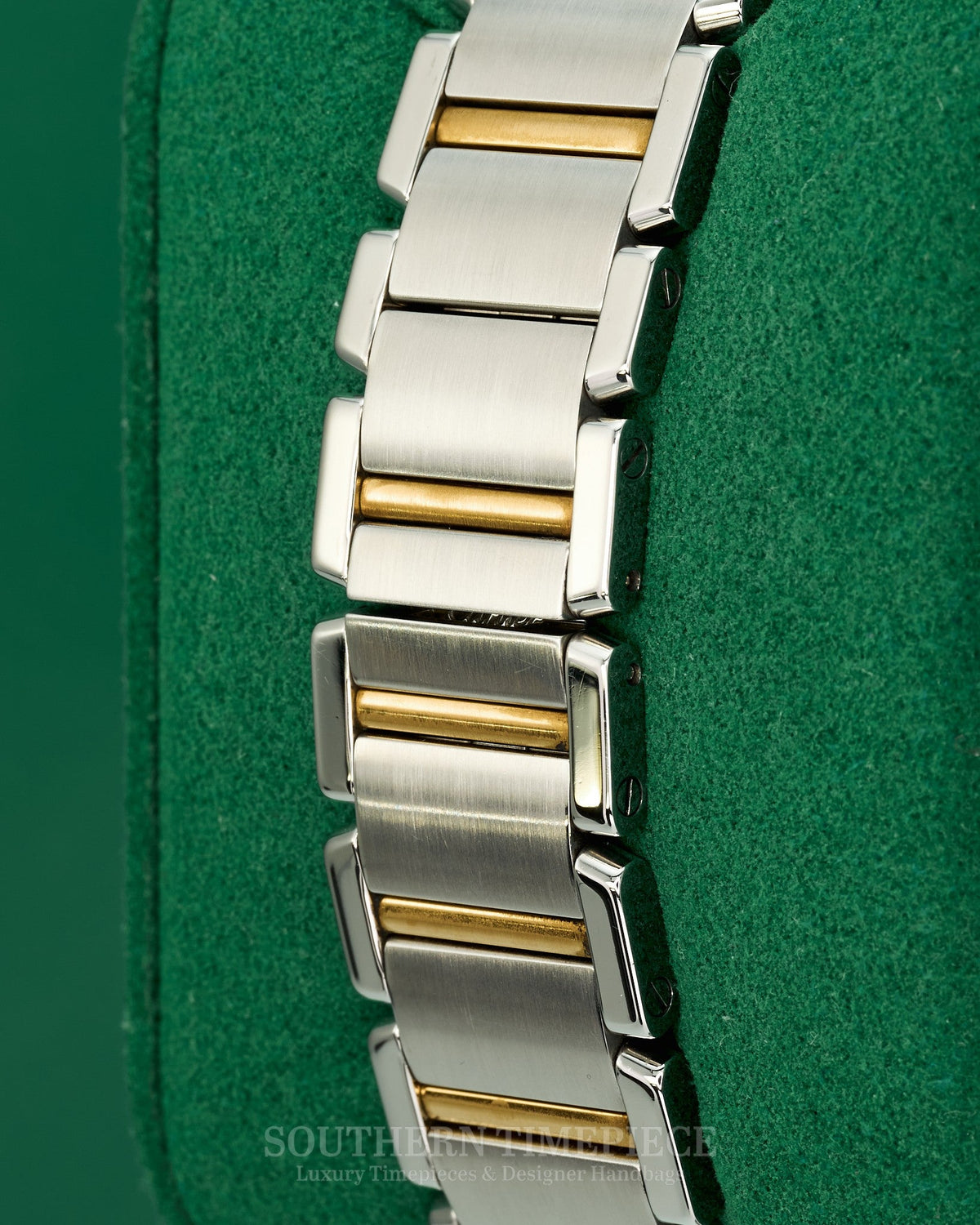 32mm Cartier Tank Francaise Medium in 18kt Yellow Gold and Stainless with Custom Diamonds (Ref: W51012Q4)(Year: 2000's-2010's)