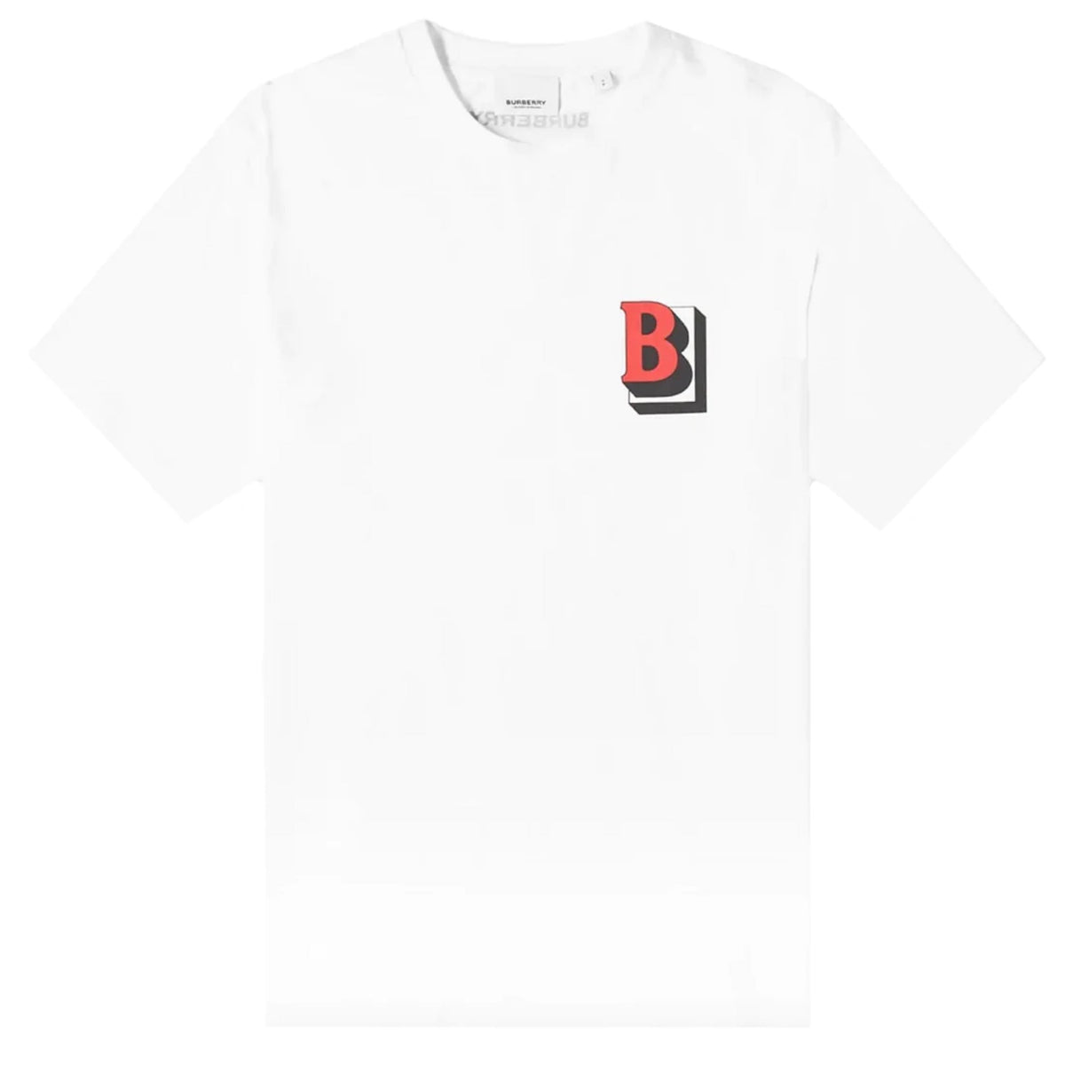 Burberry "B" Letter Graphic Oversized T-Shirt - White