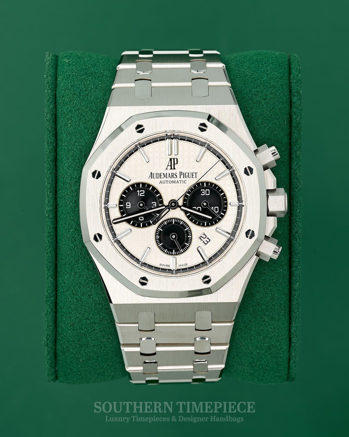 41mm MINT Audemars Piguet Royal Oak "Panda" in Stainless Steel with White Dial (Ref: 26331ST)(Year: 2021)(Box & Papers)