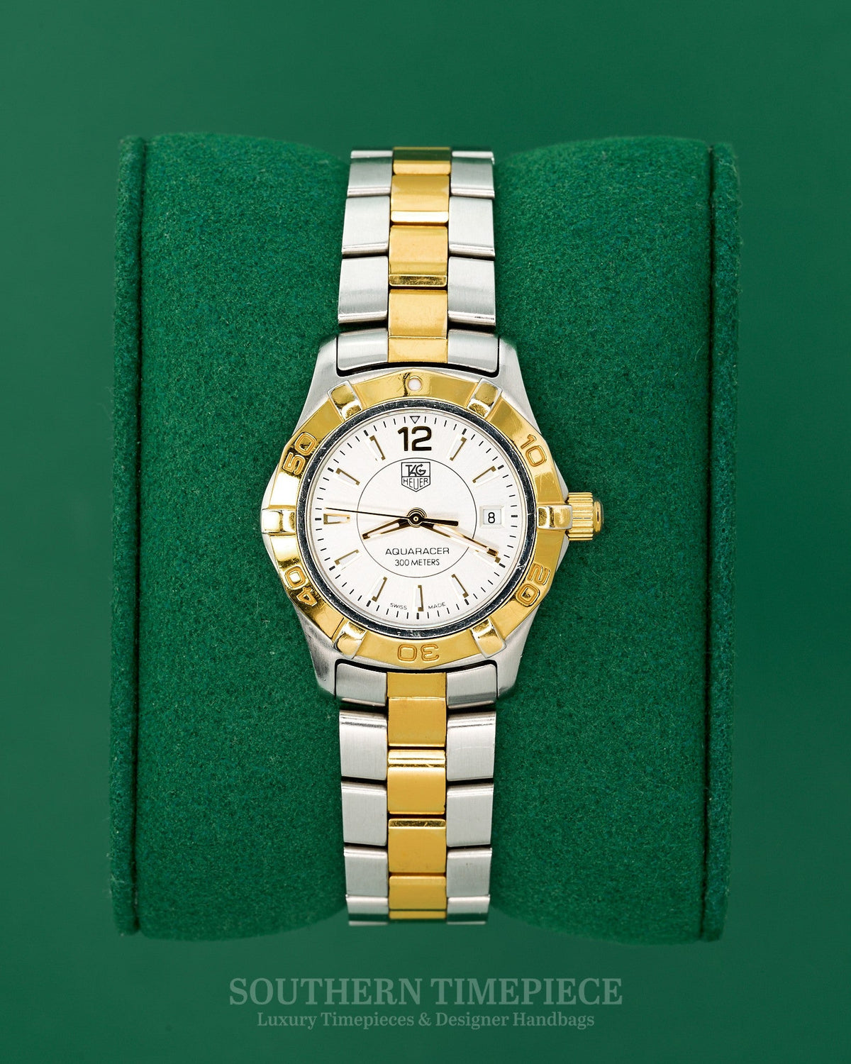 27mm Tag Heuer Ladies Aquaracer in Yellow Gold and Stainless Steel (Ref: WAF1420)