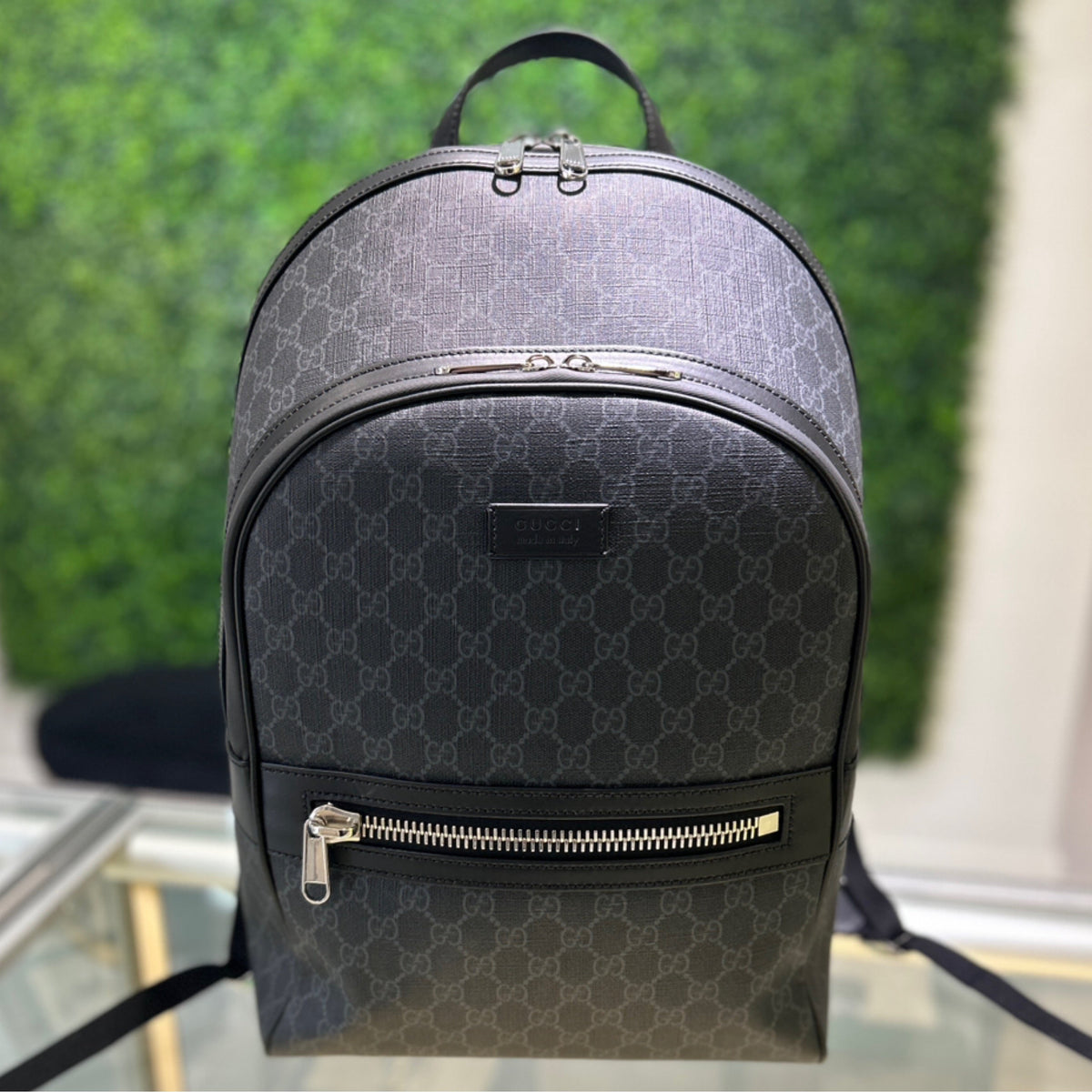 Gucci Medium Backpack - Black GG Supreme Canvas