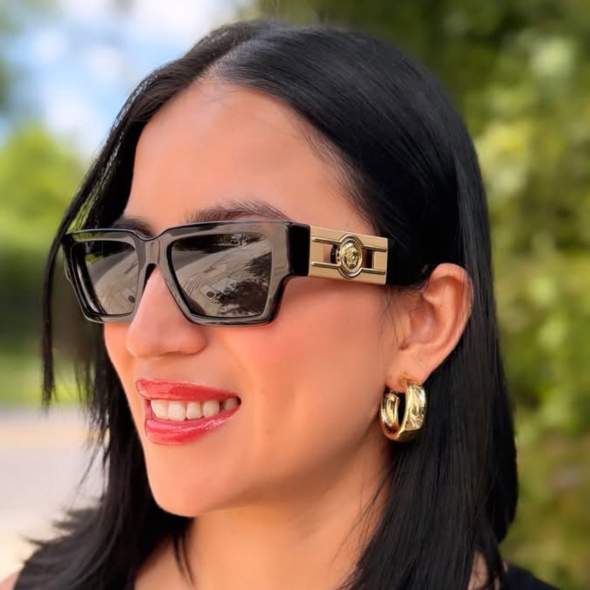Versace Havana Frame Sunglasses