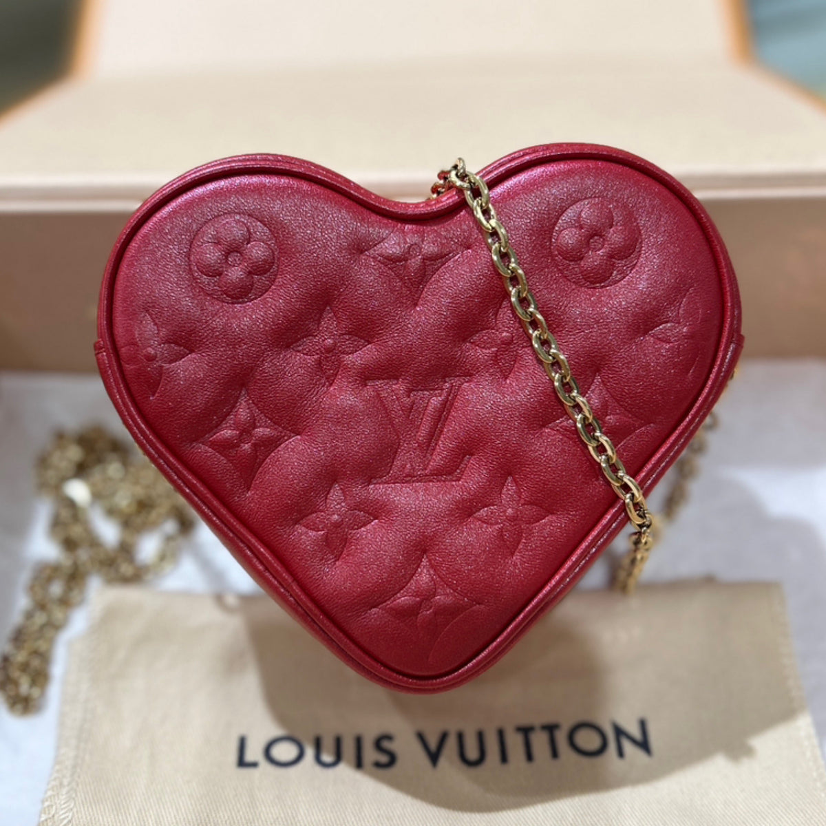 Louis Vuitton Coeur Heart on Chain Bag - Red Leather
