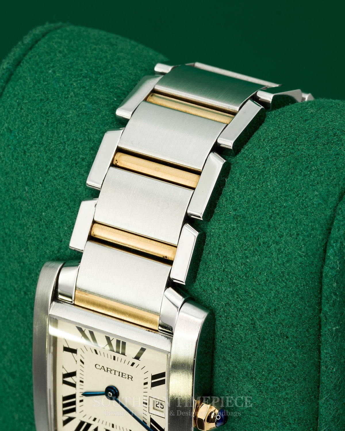 32mm Cartier Tank Francaise Medium in 18kt Yellow Gold and Stainless Steel (Ref: W51012Q4)(Year: 2000's-2010's)