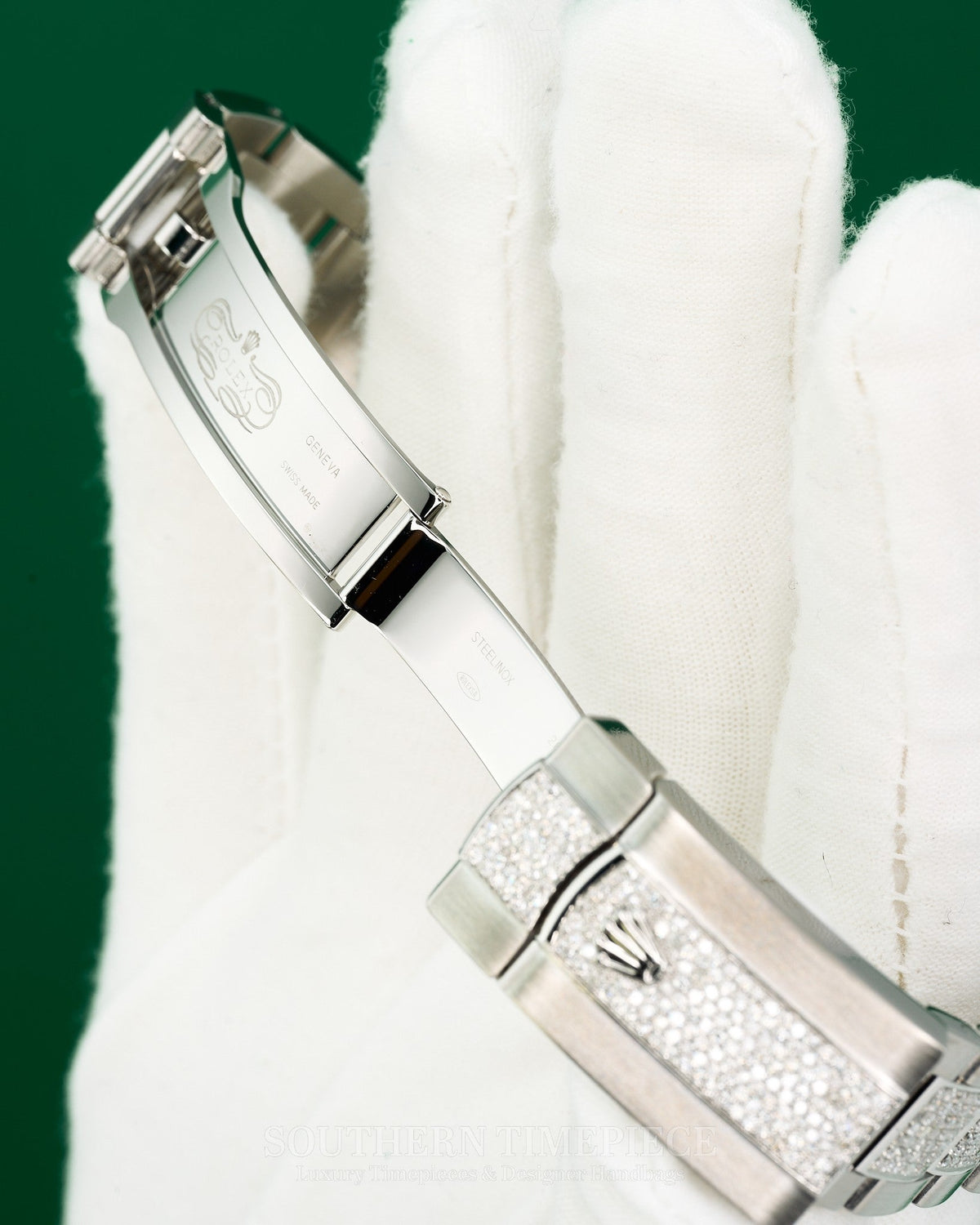 41mm Rolex Datejust Semi-Iced with Tahitian Mother of Pearl Diamond Roman Dial on Oyster (Ref: 116300)(Year: 2011+)(Box)