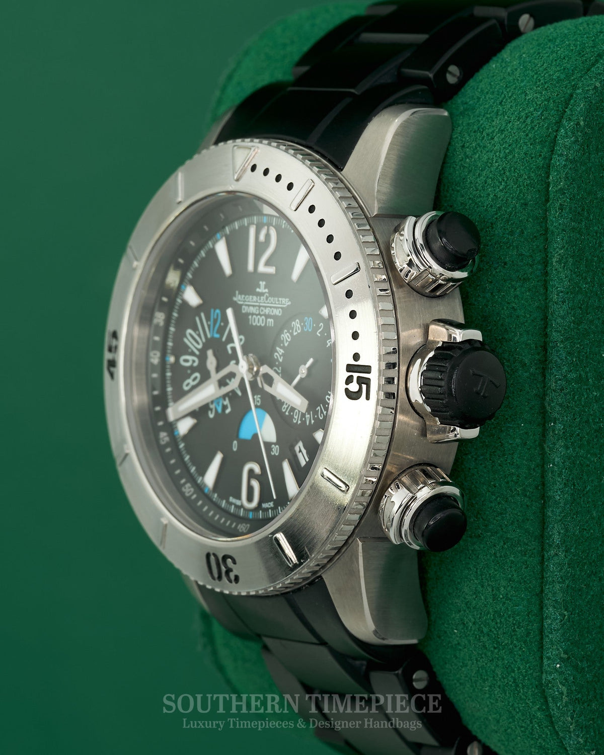 44mm Jaeger-LeCoultre Master Compressor Diving Chronograph in Titanium with Black Ceramic Bracelet (Ref: Q186T770)
