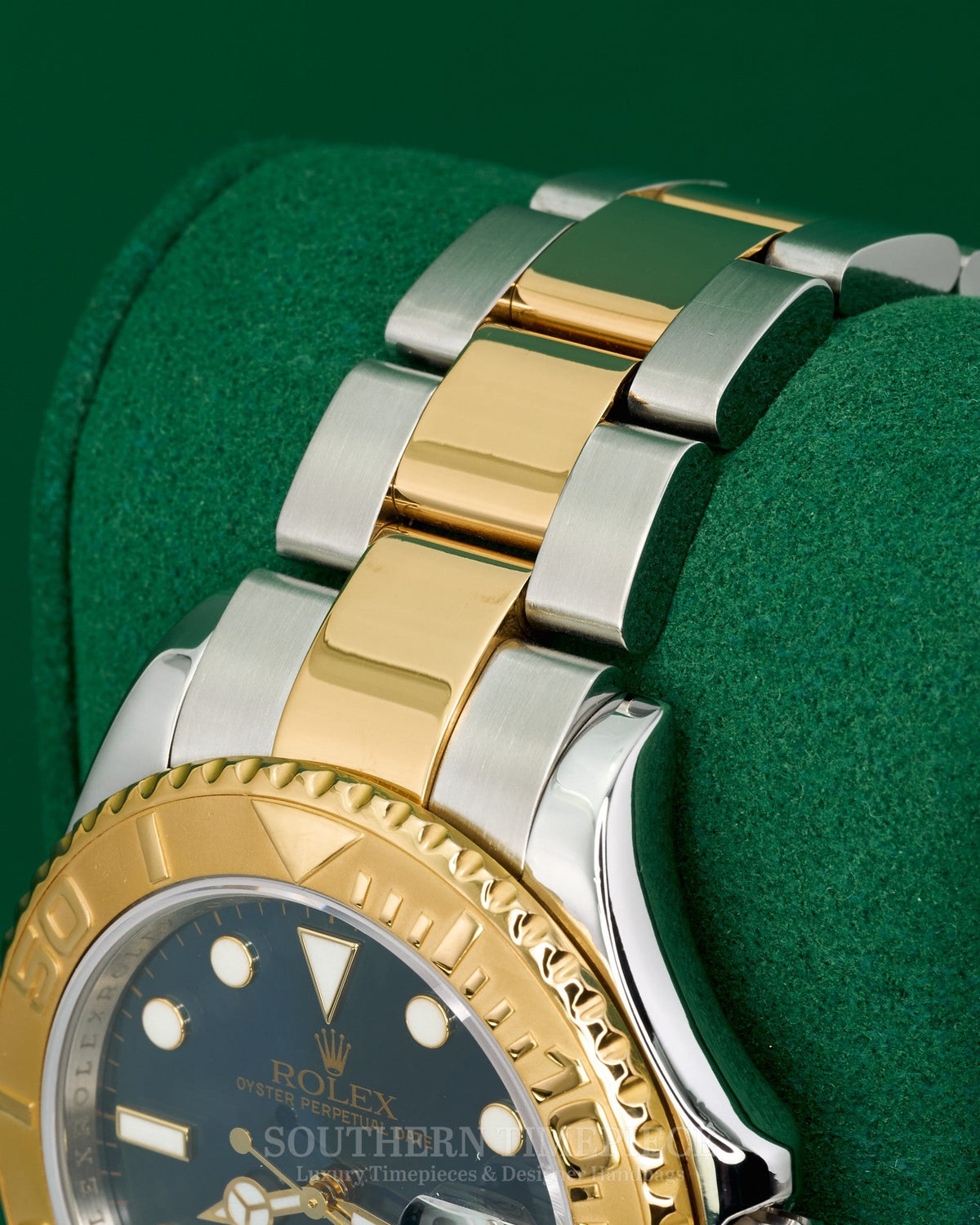 40mm Rolex Yacht-Master with a Factory Blue Dial in 18kt Yellow Gold and Stainless on Oyster (Ref: 16623)(Year: 2008)(Original Box)