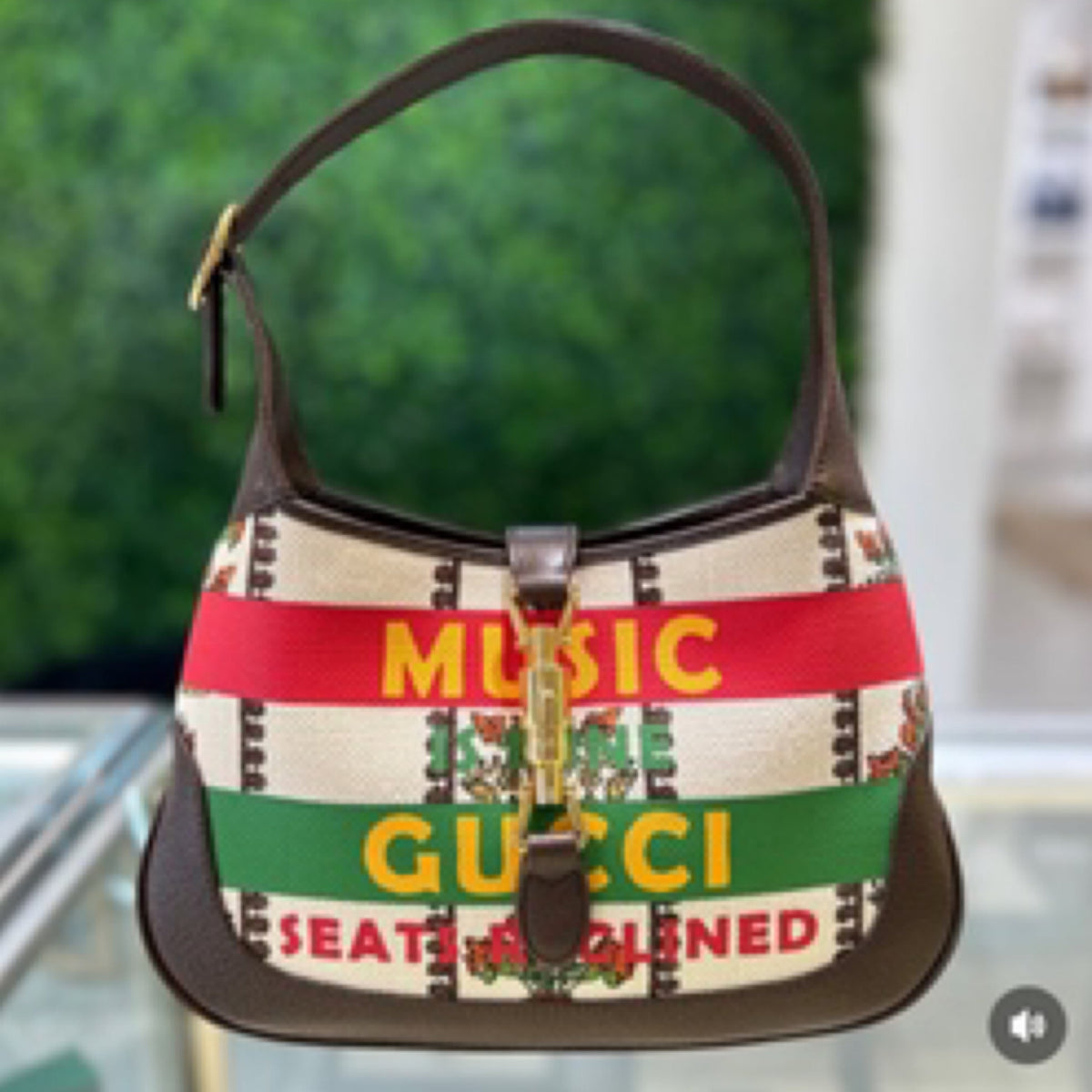 Gucci 100 Centennial Music Medium Jackie 1961 - Brown Calfskin Leather & Canvas