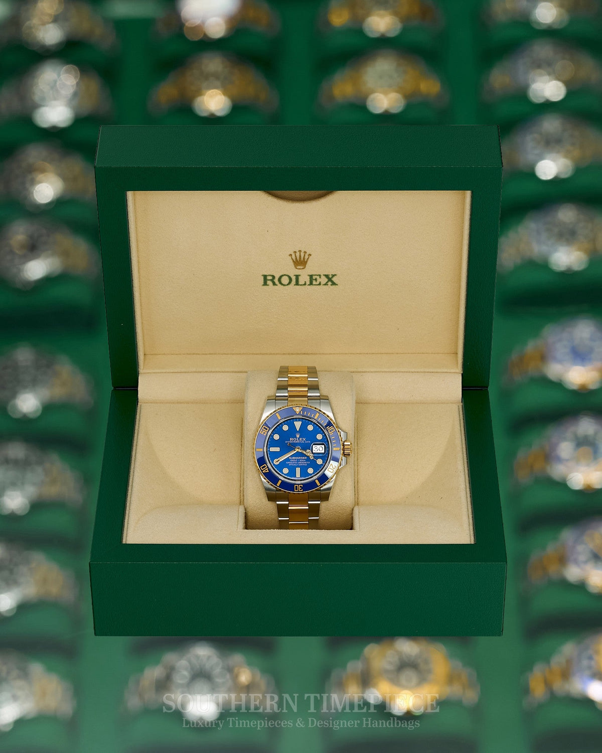 40mm Rolex Submariner Date "Bluesy" in 18kt Yellow Gold & Oystersteel (Ref: 116613LB)(Year: 2011+)(Box & Appraisal)