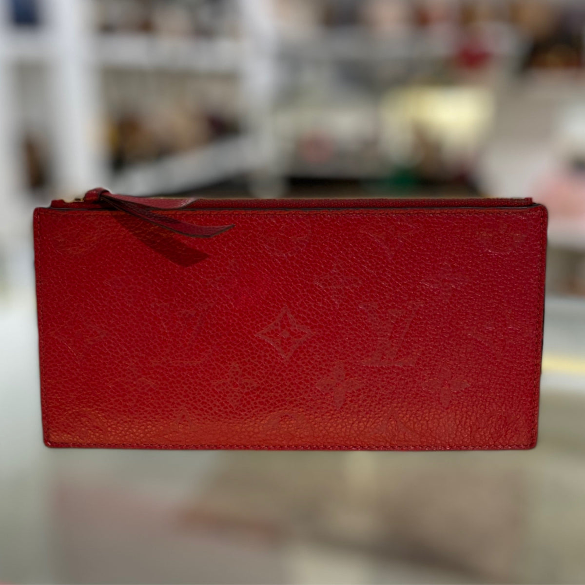 Louis Vuitton Zippy Insert - Red Monogram Empreinte Leather.