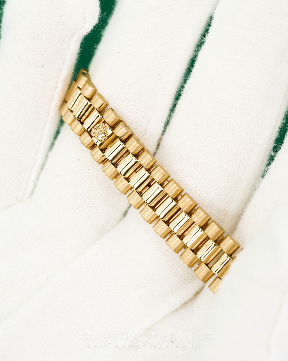 26mm Rolex Datejust "President" with a Custom Blue Diamond Dial and Diamond Bezel in Solid 18kt Yellow Gold (Ref: 6917/8)(Year: 1981)