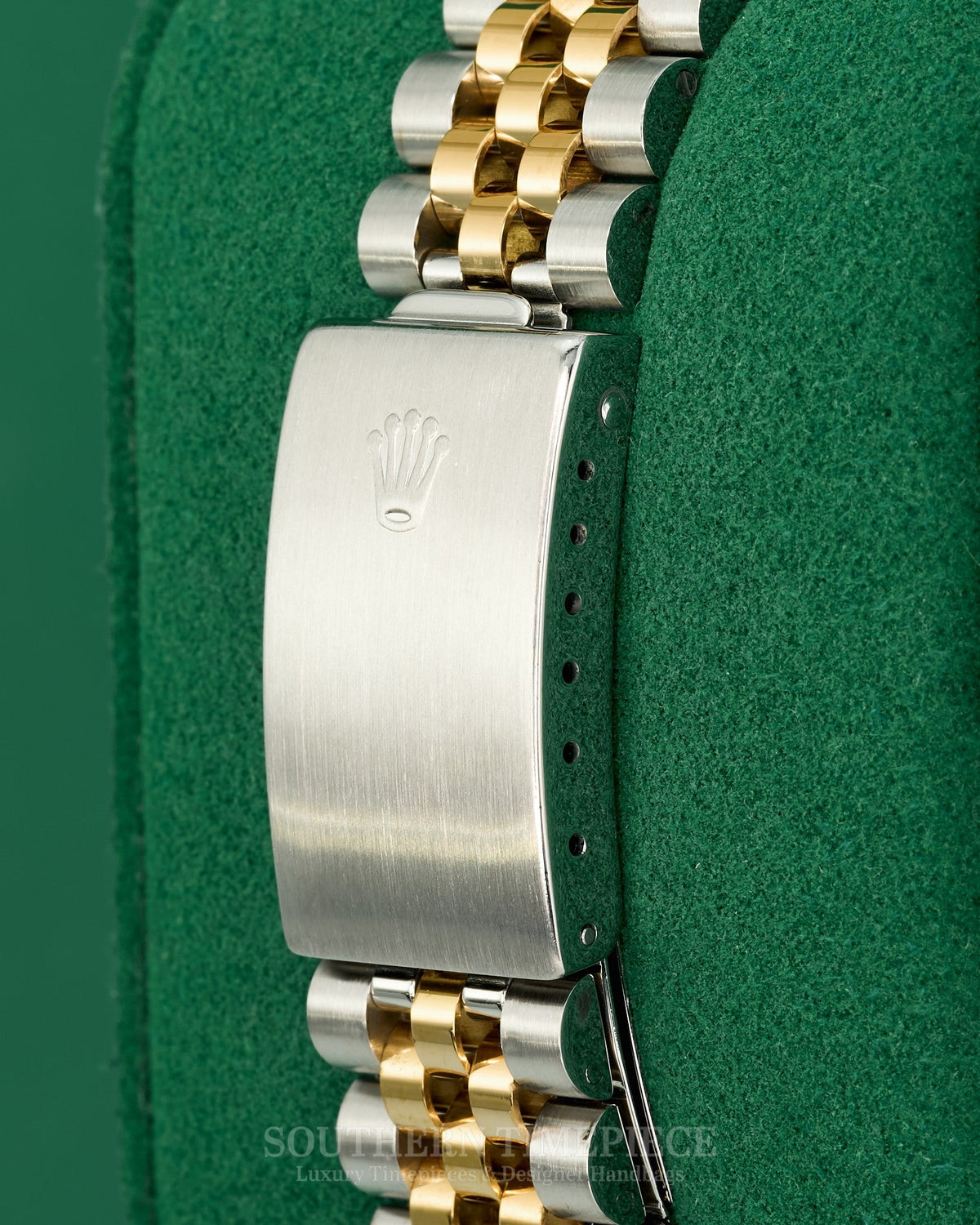 36mm Rolex Datejust with Champagne Stick Dial in 18kt Yellow Gold and Stainless on Jubilee (Ref: 16233)(Year: 1990)