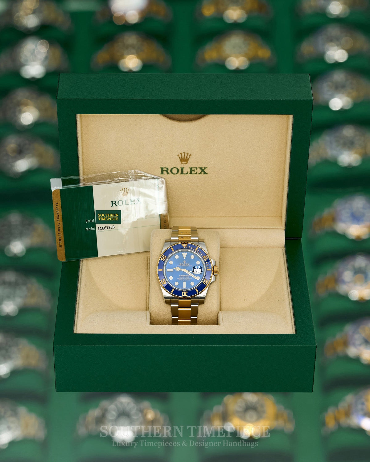 40mm Rolex Submariner Date "Bluesy" in 18kt Yellow Gold & Oystersteel (Ref: 116613LB)(Year: 2017)(Box & Papers)