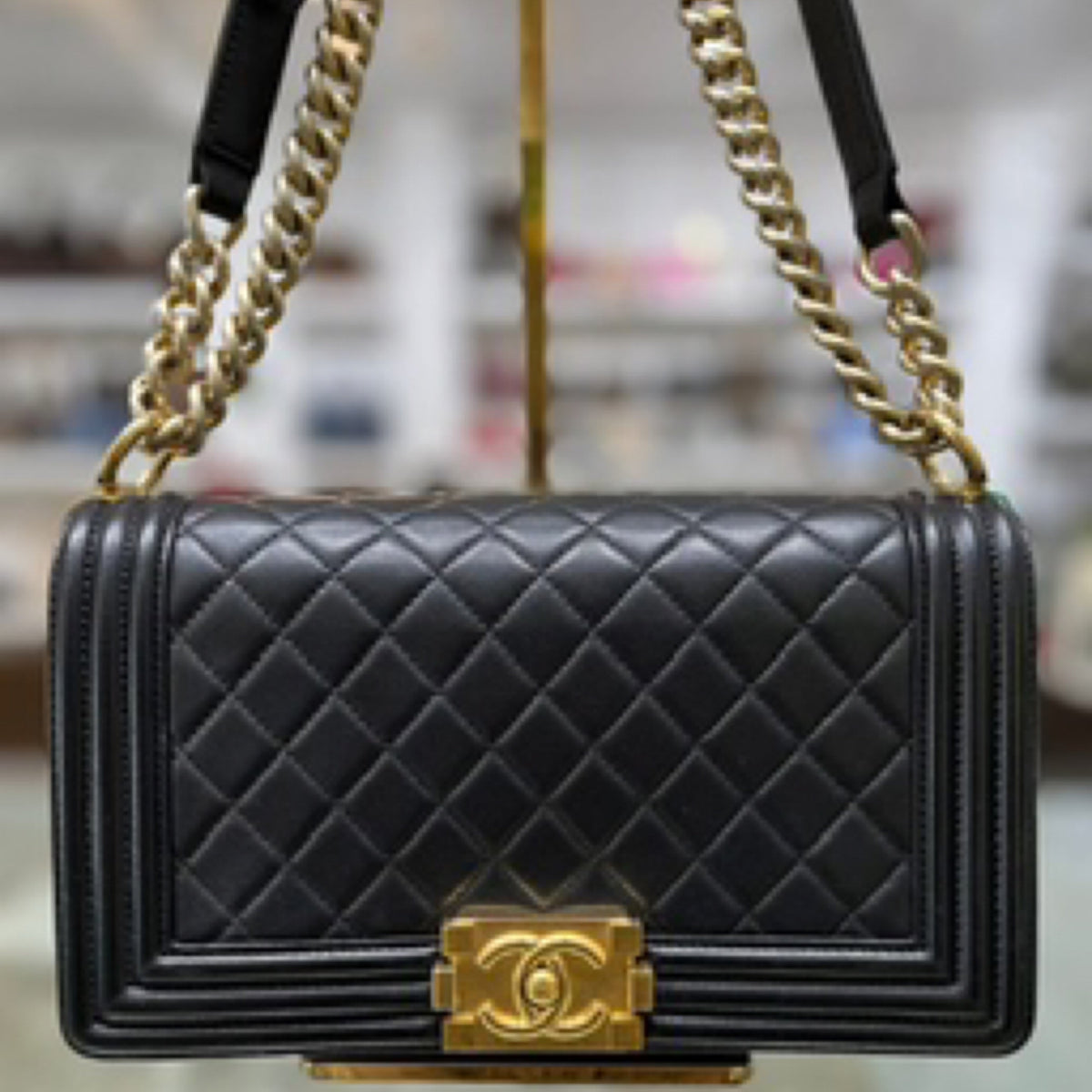Chanel Medium Boy Bag - Black Quilted Lambskin (2015-2016)