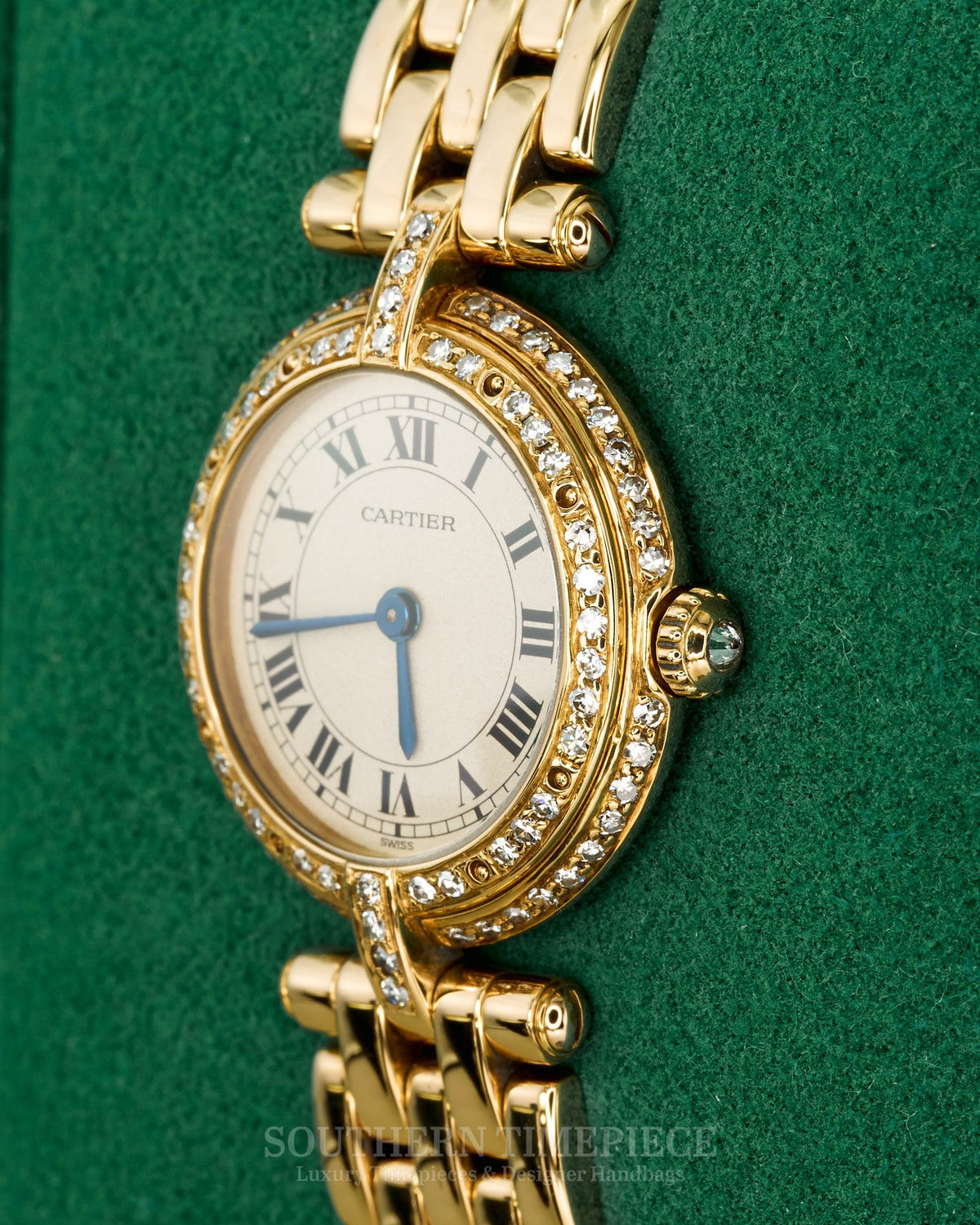 24mm Cartier Panthere Vendome Watch in Solid 18kt Yellow Gold with Factory Diamonds (Ref: NA)(Year: NA)