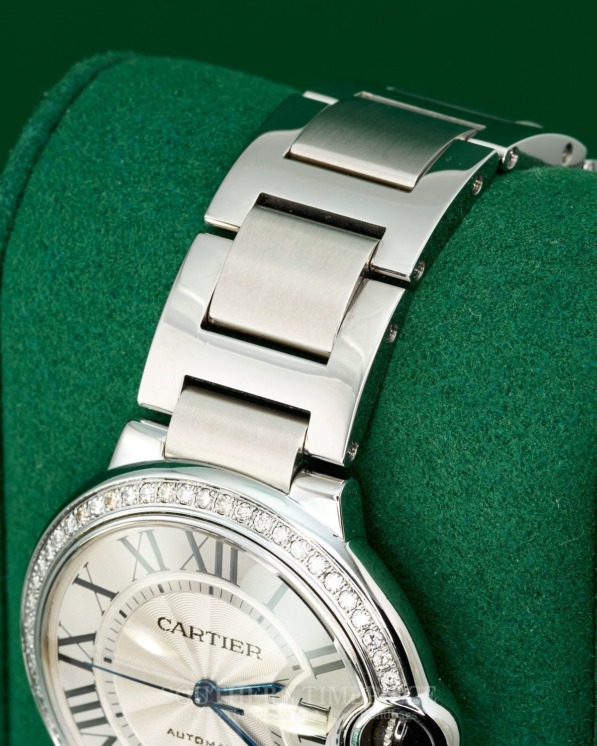 36mm Cartier Ballon Bleu in Stainless Steel with Factory Diamond Bezel (Ref: W4BB0024)(Year: 2022)(Box & Papers)